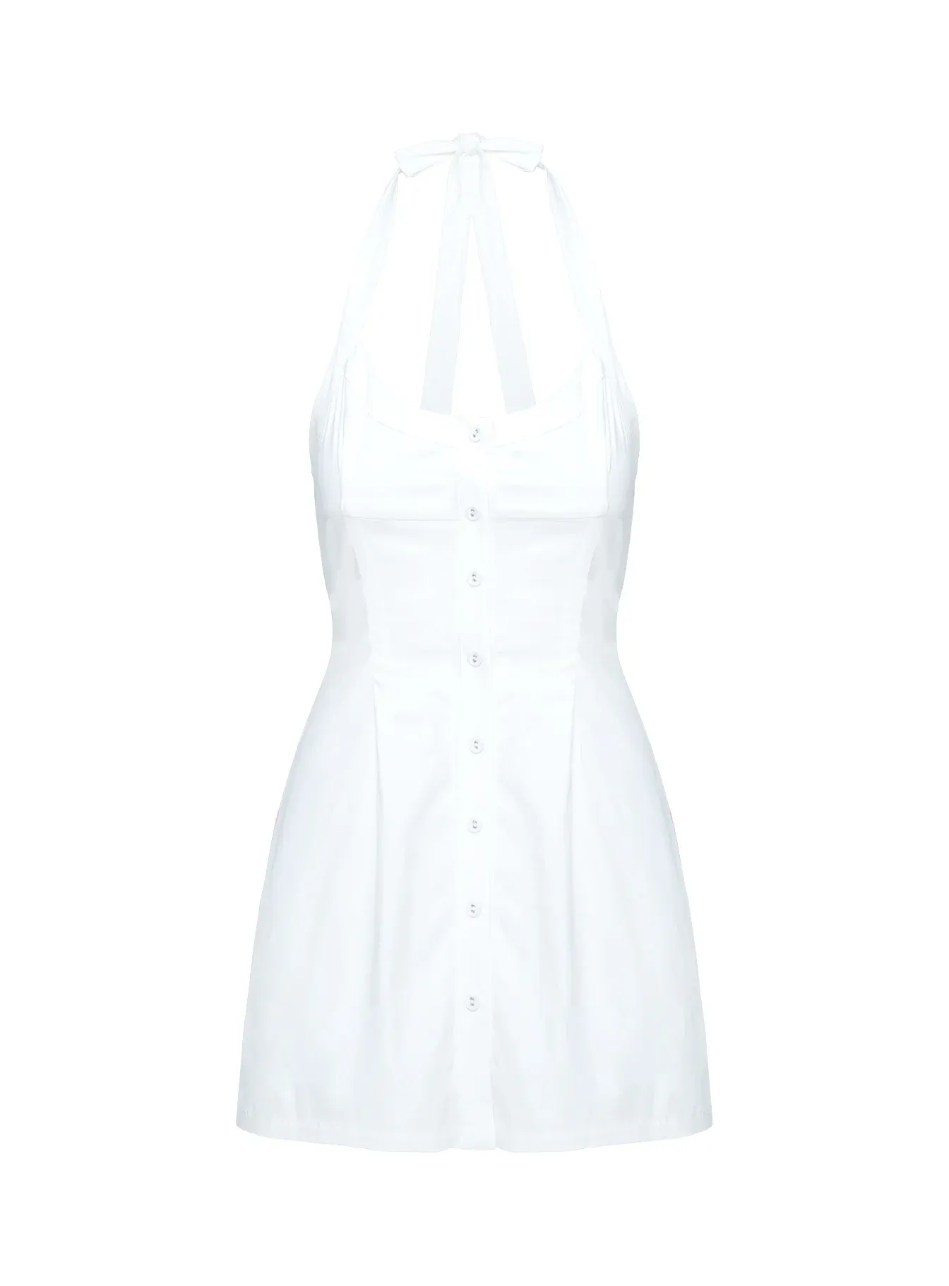 Mallorie Halter Mini Dress White