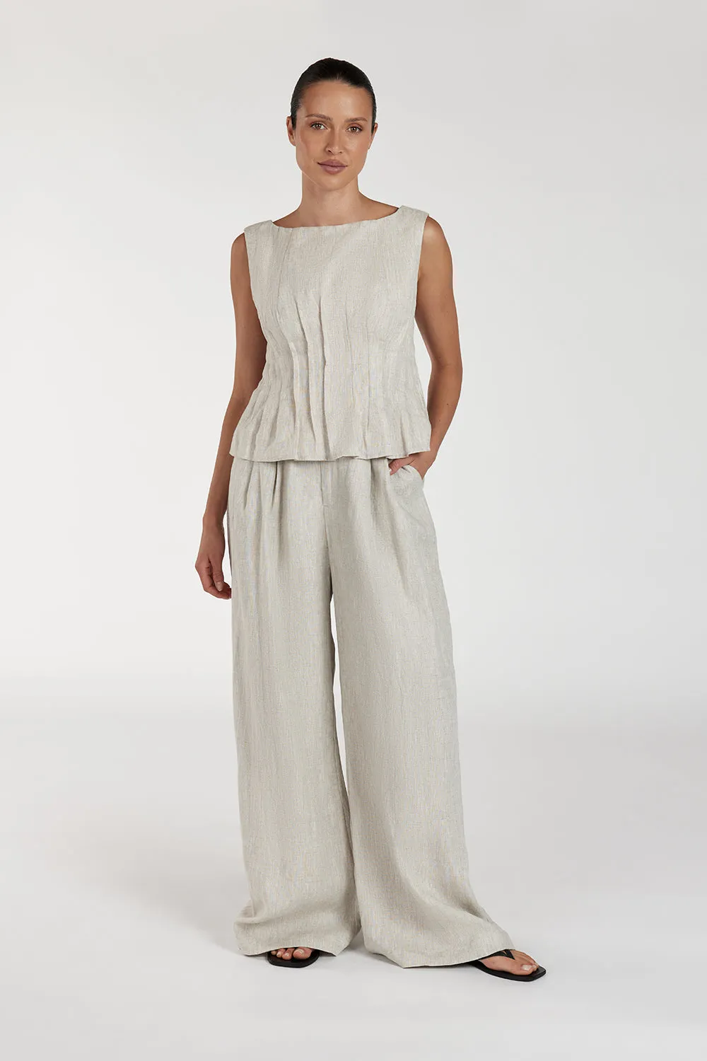 MANA NATURAL PINTUCK TOP