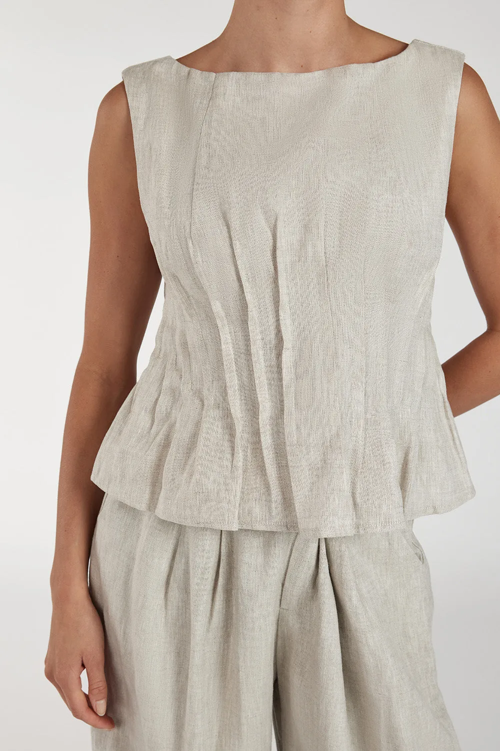 MANA NATURAL PINTUCK TOP