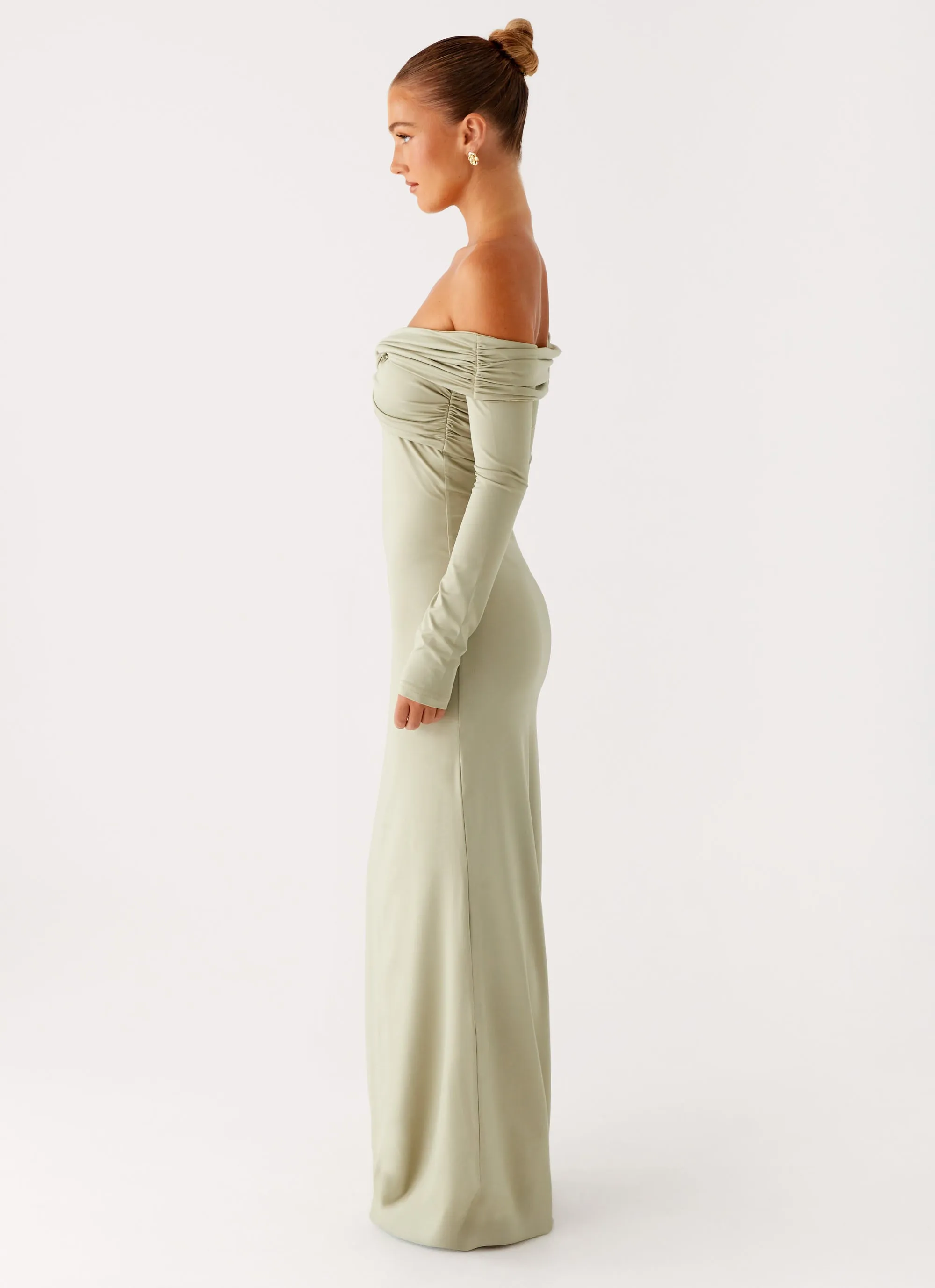 Marla Long Sleeve Maxi Dress - Sage