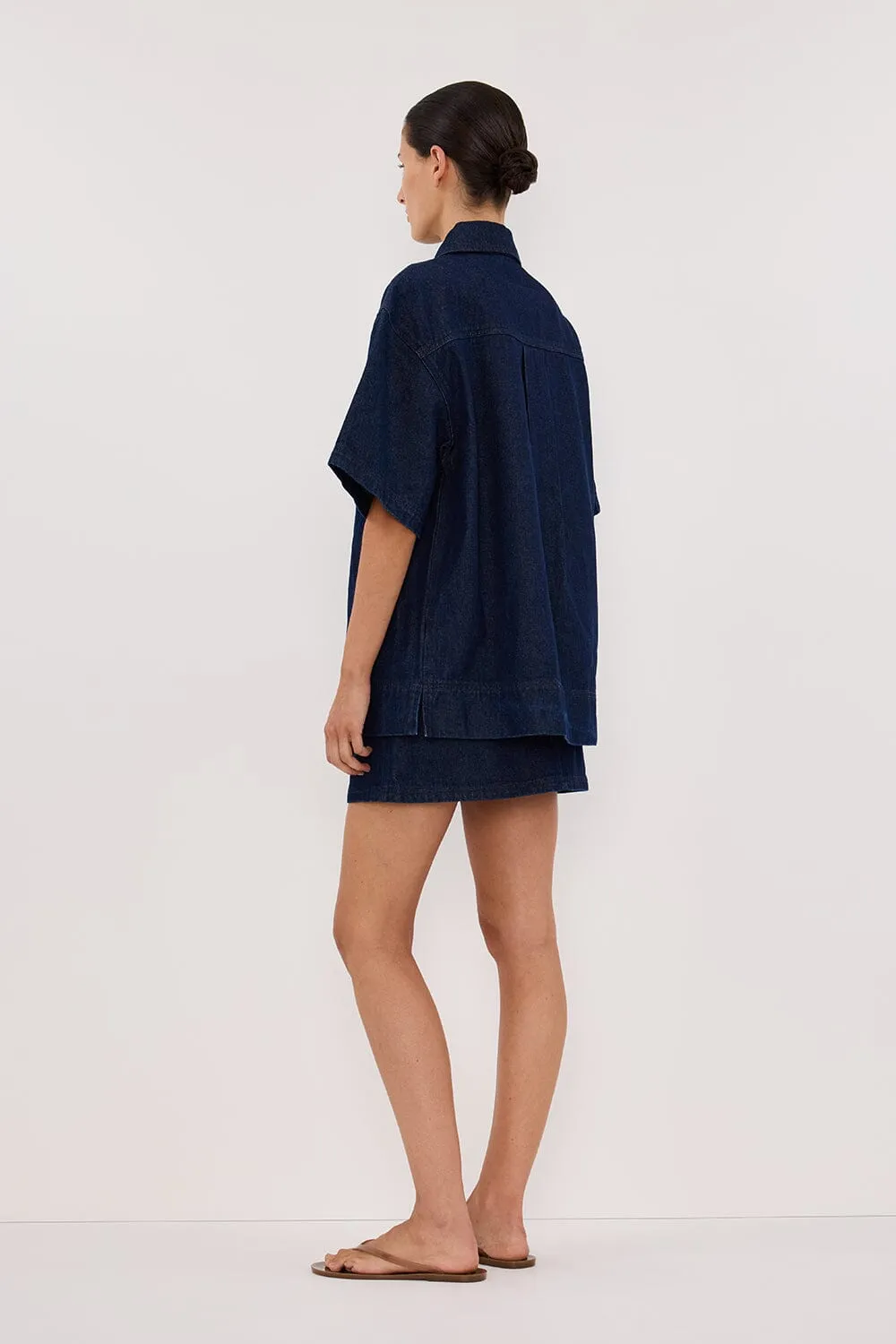 MASON INDIGO BOXY DENIM SHIRT