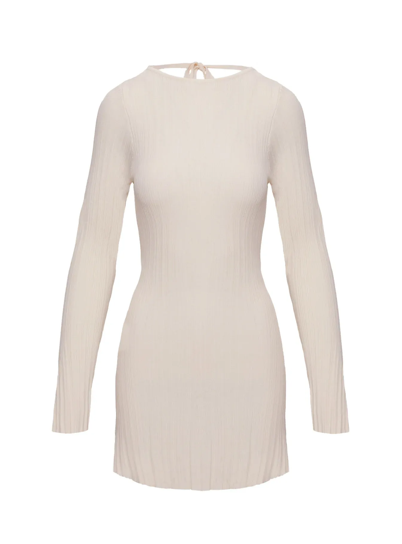 Mayok Long Sleeve Mini Dress Cream