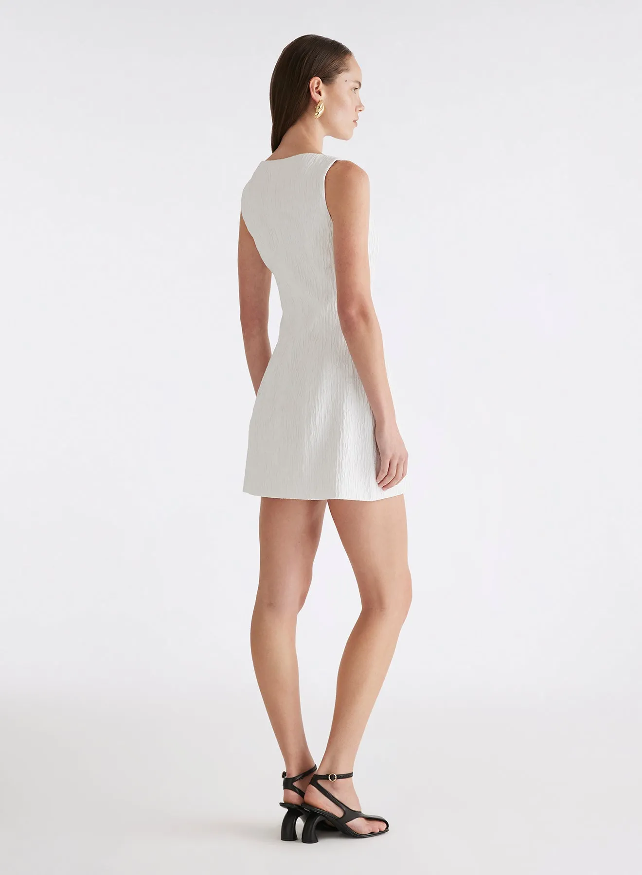 OLYMPIA DRESS (WHITE CRINKLE)
