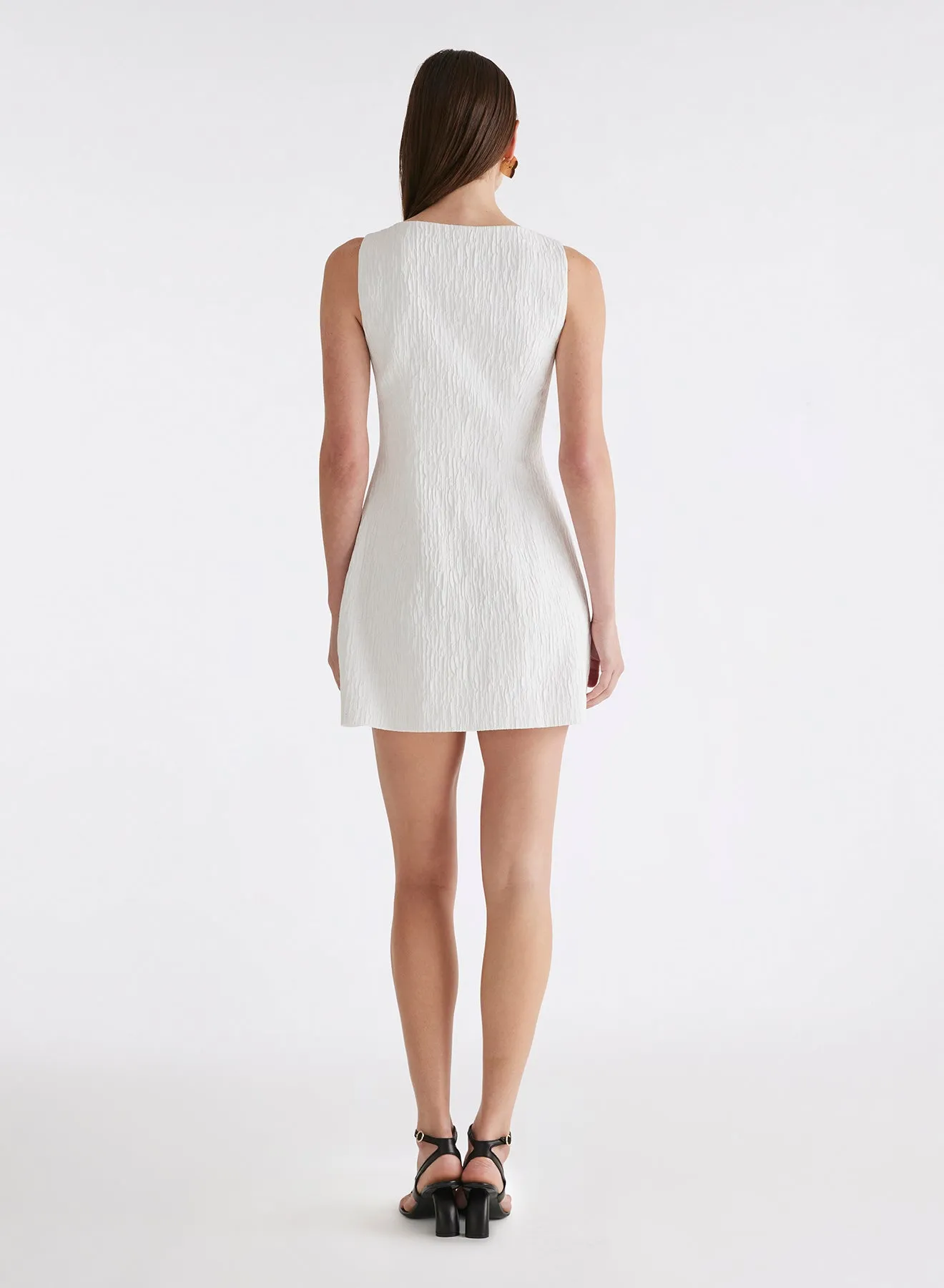 OLYMPIA DRESS (WHITE CRINKLE)