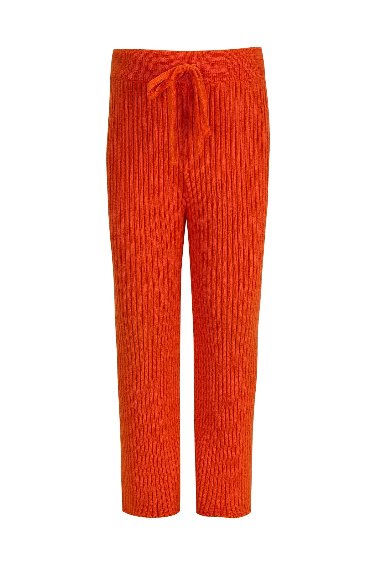 ORANGE MERINO KNIT TROUSERS