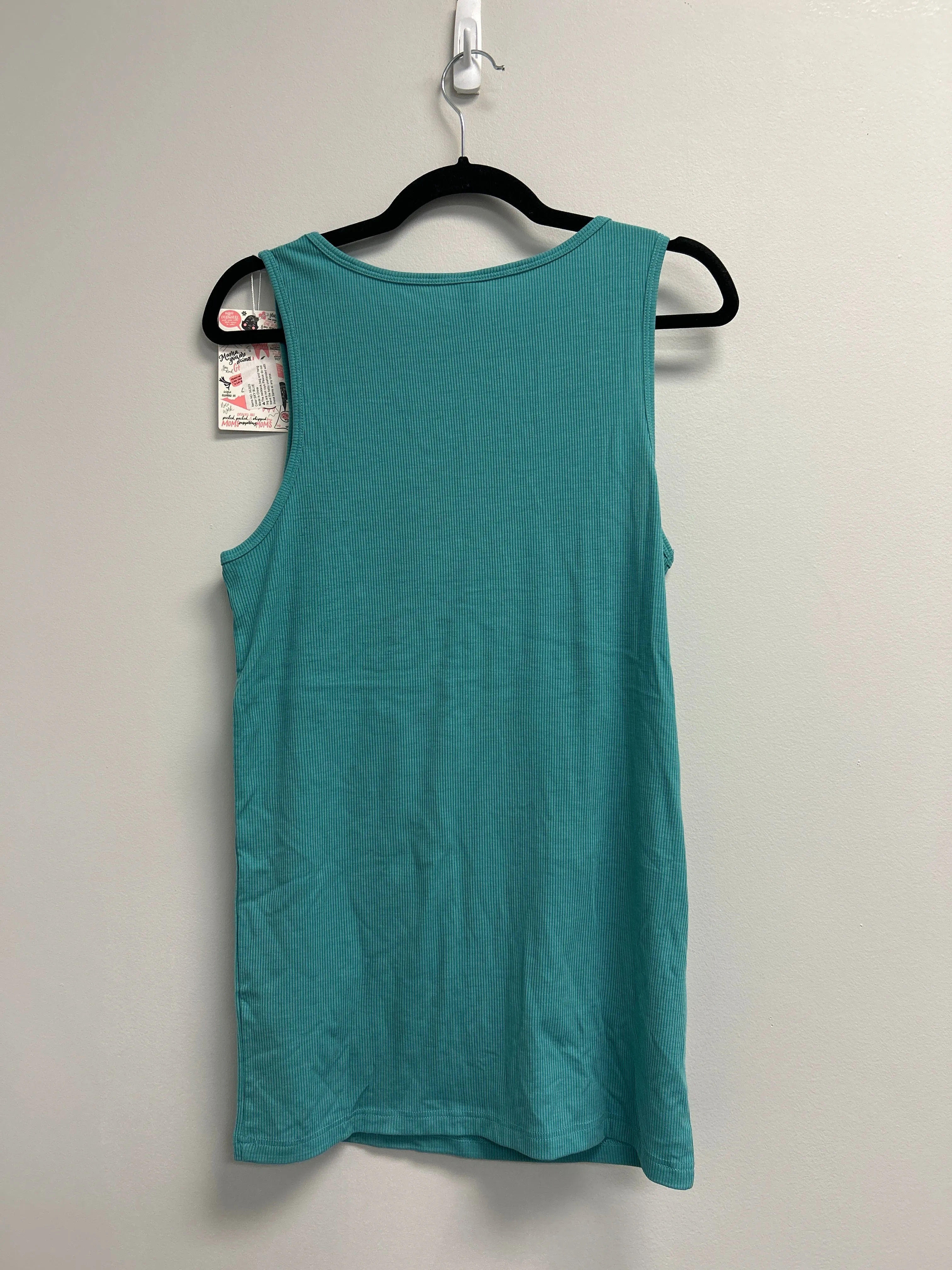 Outlet 7178 - Latched Mama Ribbed Nursing Tank - TEAL - Large