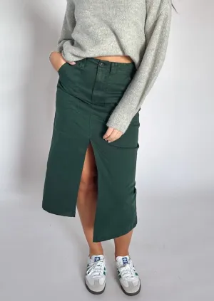 Pamela Utility Midi Skirt - Pine