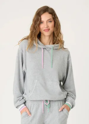 Peachy Party Hoody - Dark Heather Grey