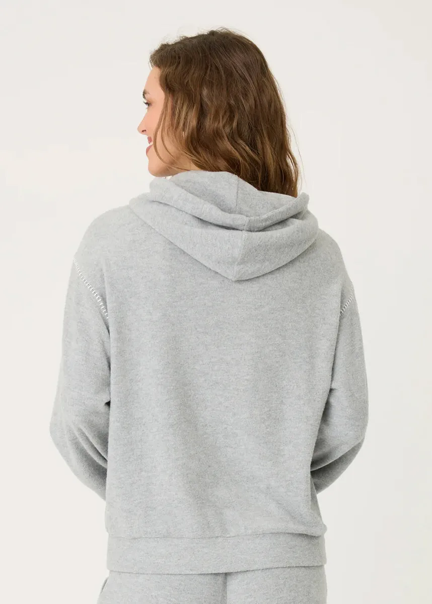 Peachy Party Hoody - Dark Heather Grey