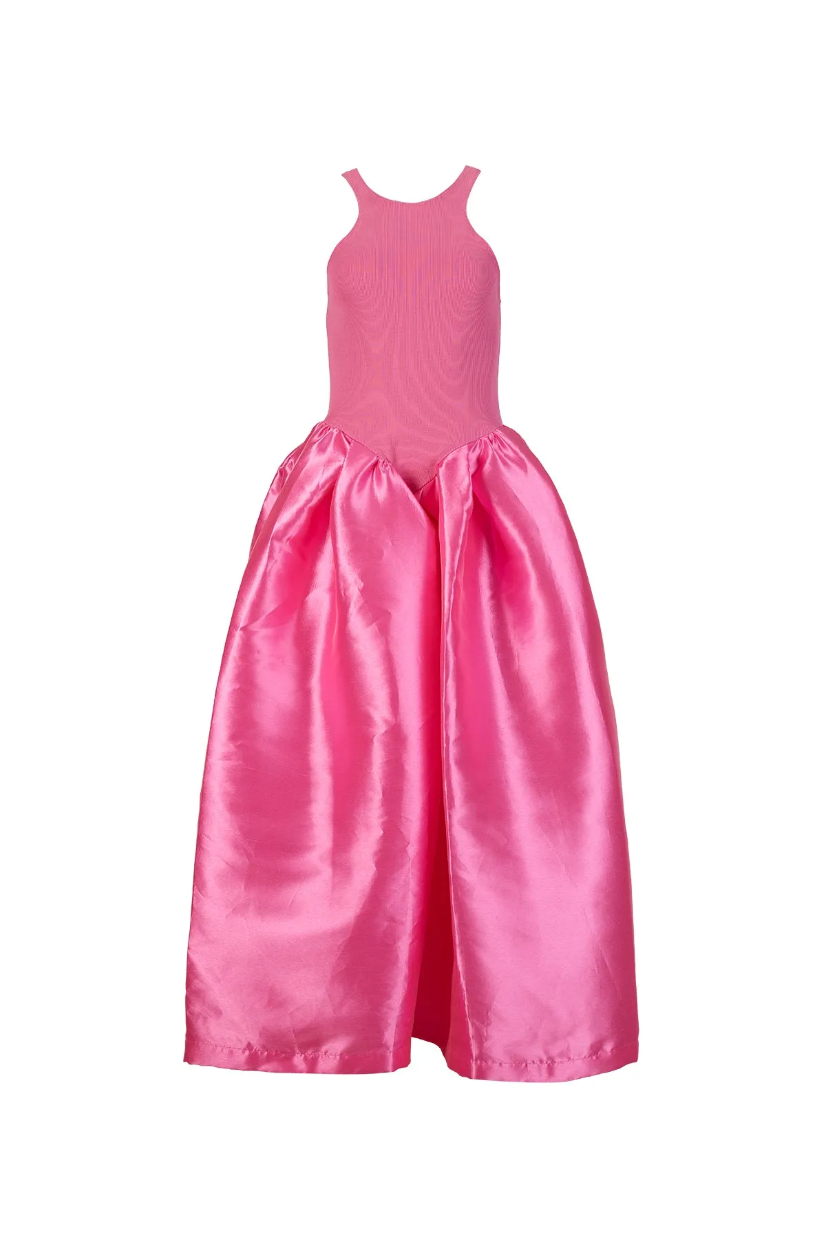 PINK DRESS WITH TANK TOP SCOOPED