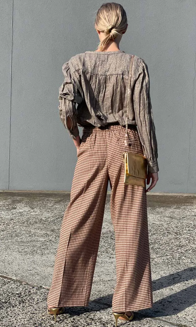 Pomandere Copper Check Trousers