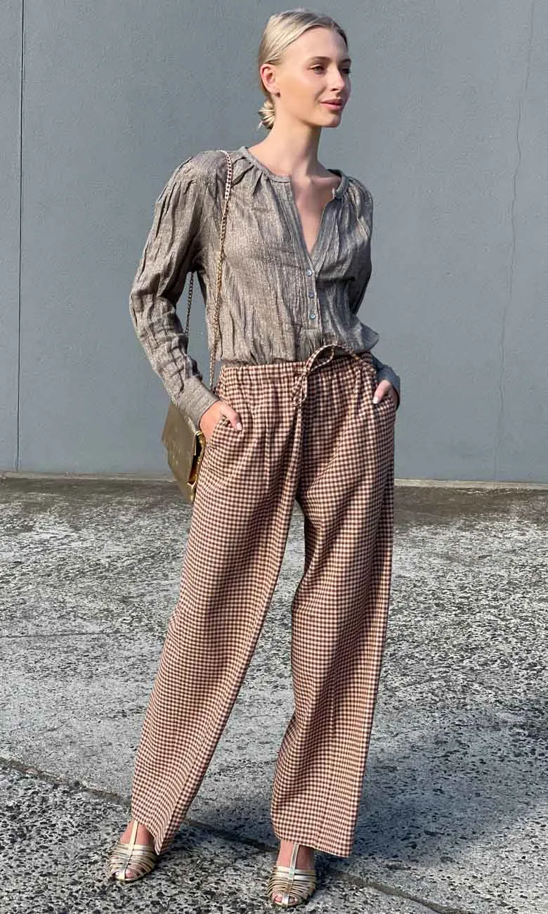 Pomandere Copper Check Trousers