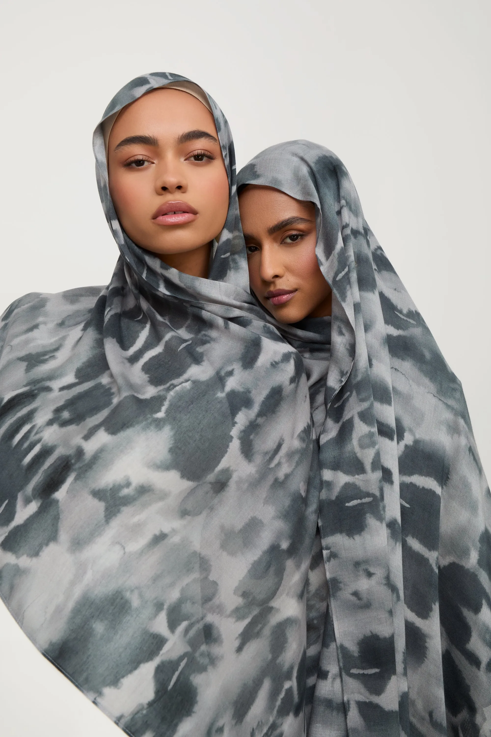Printed Modal Hijab - Cloudy Night