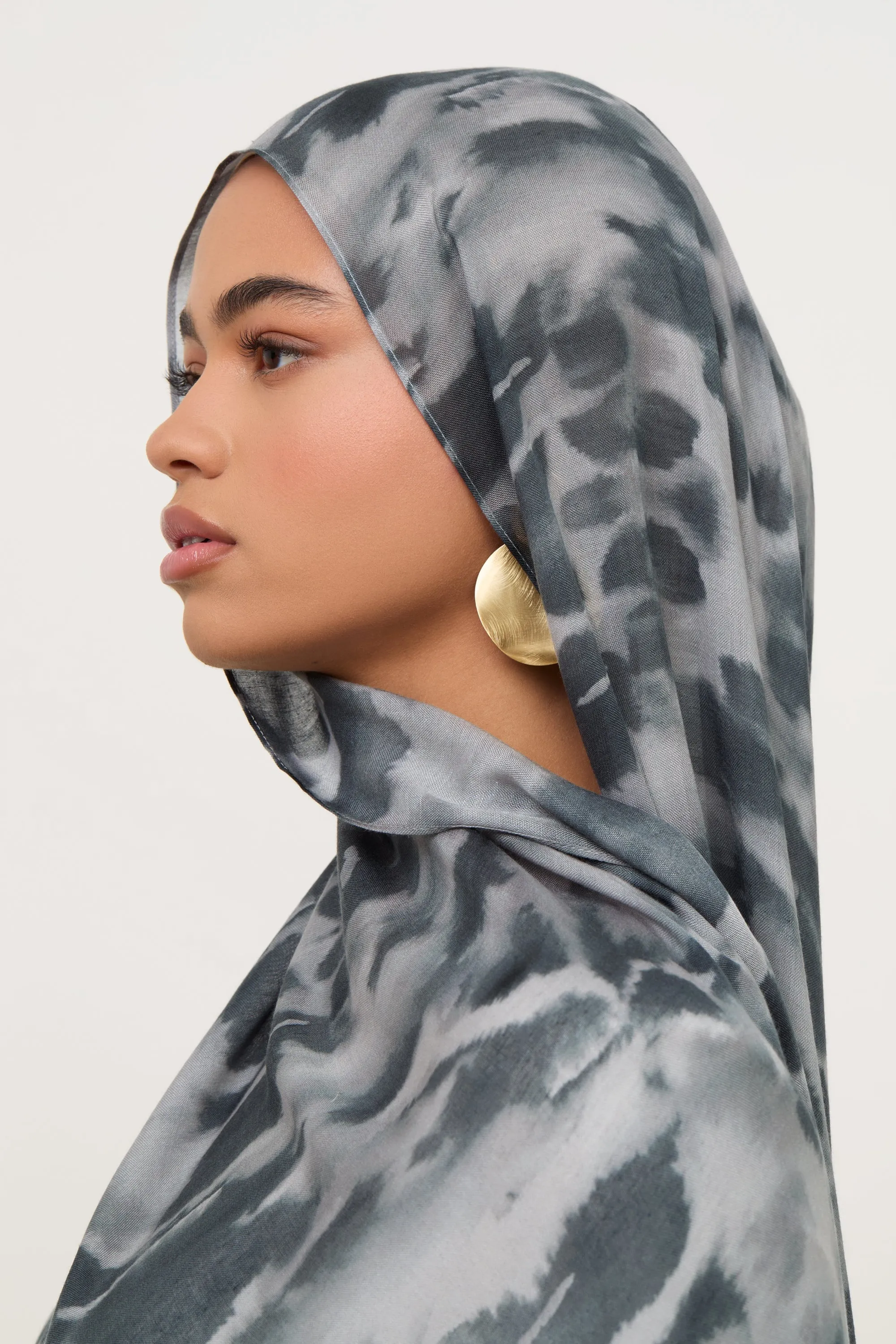Printed Modal Hijab - Cloudy Night