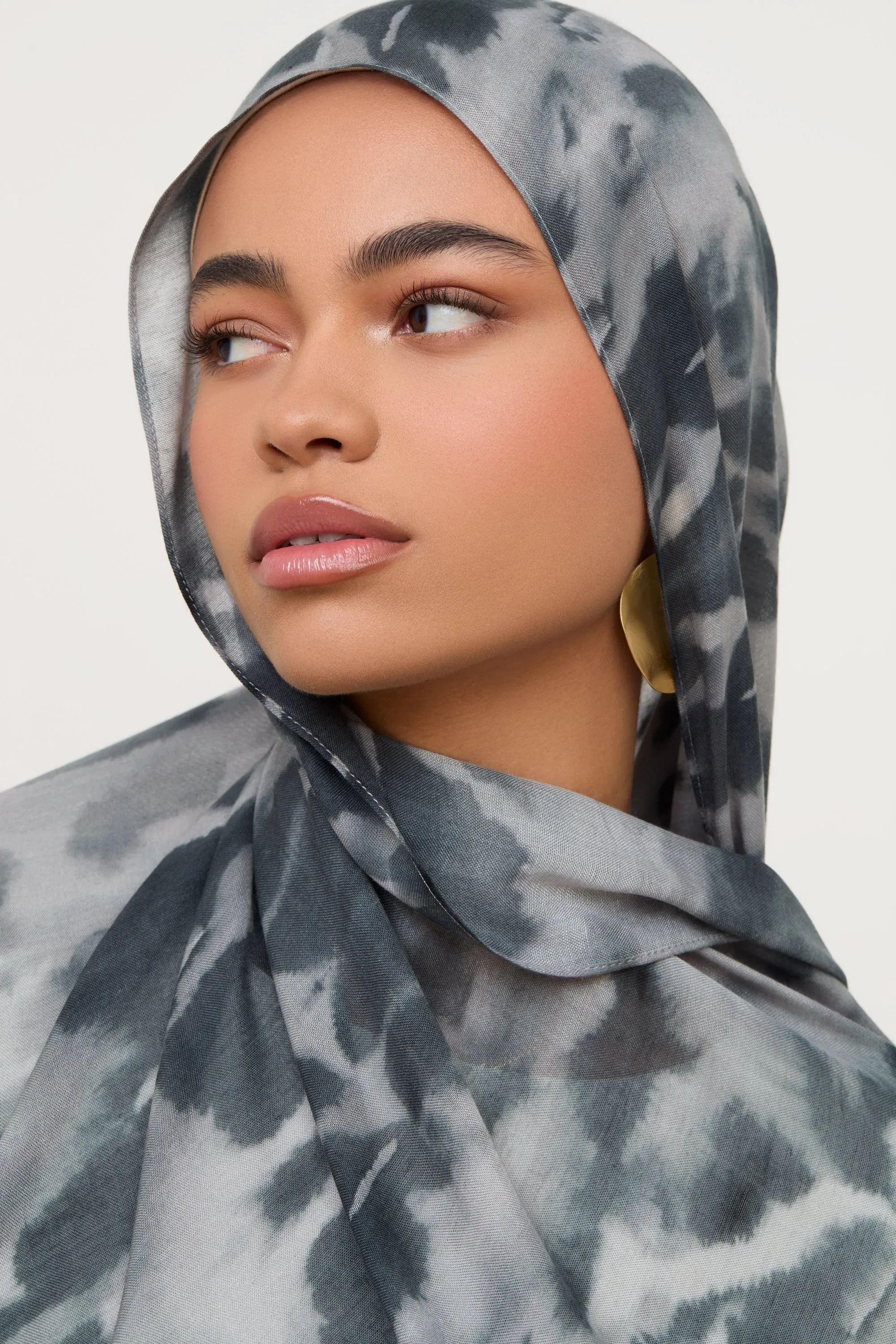 Printed Modal Hijab - Cloudy Night