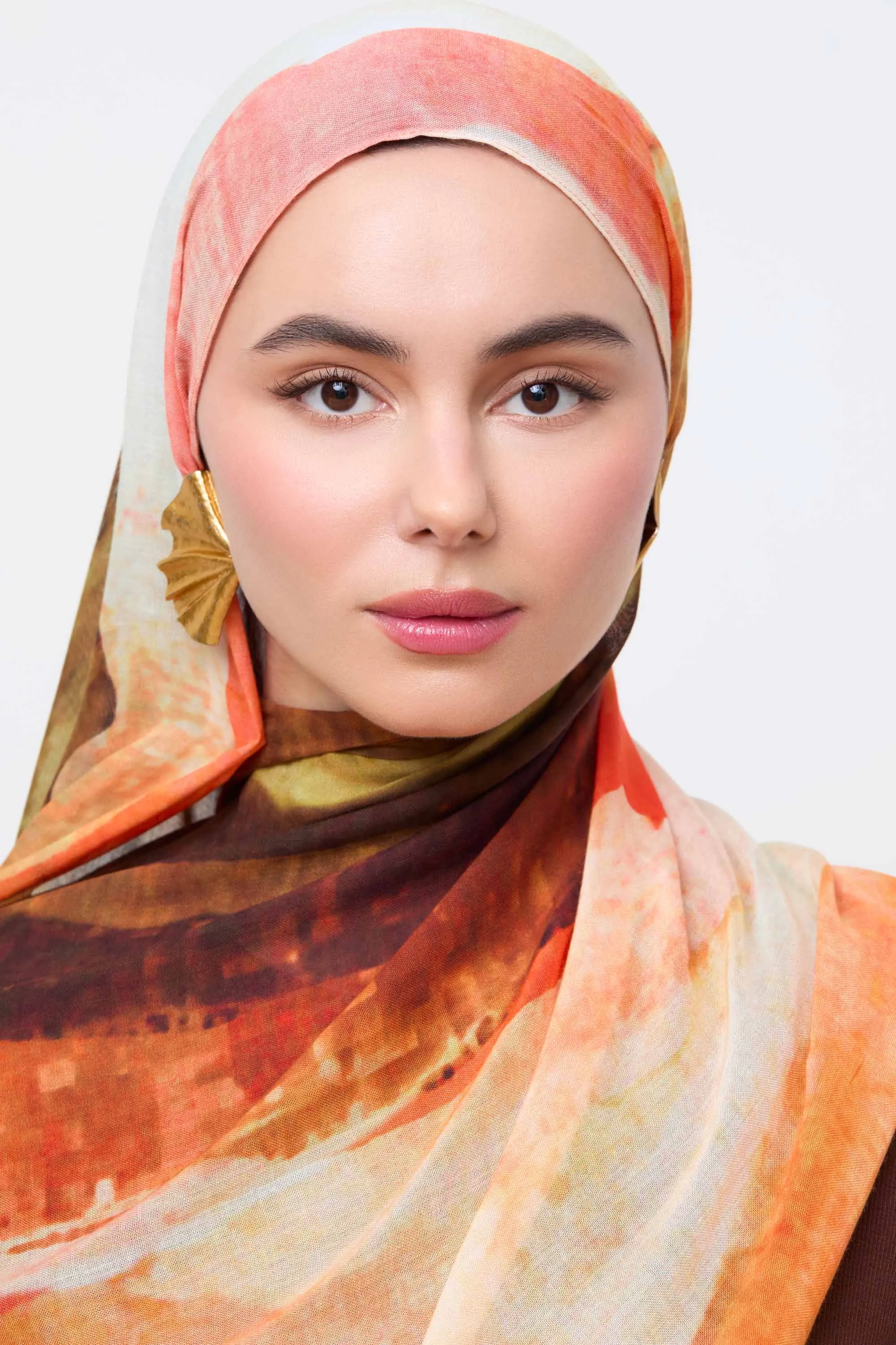 Printed Modal Hijab - Golden Sands