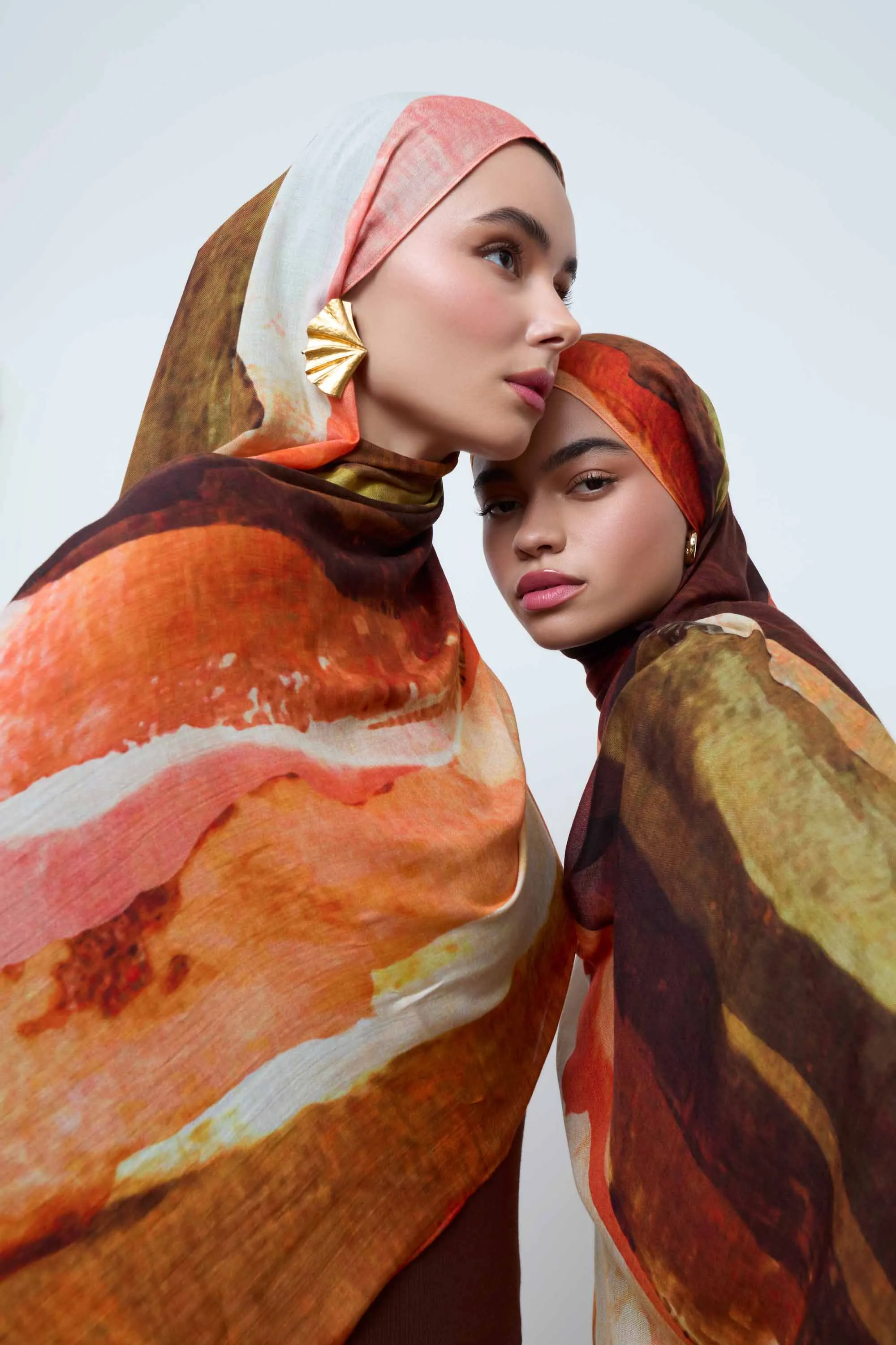 Printed Modal Hijab - Golden Sands
