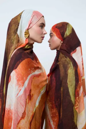 Printed Modal Hijab - Golden Sands