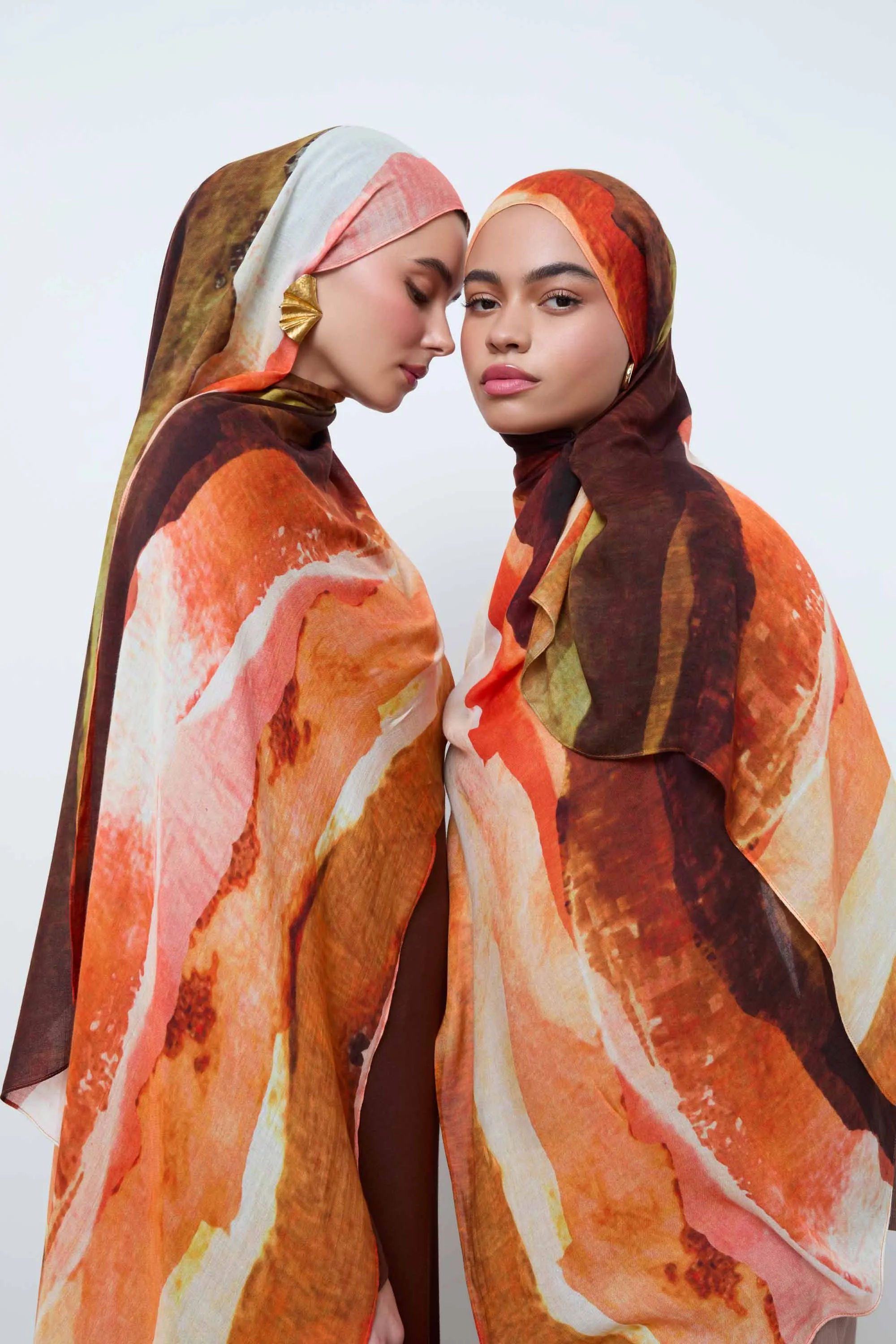 Printed Modal Hijab - Golden Sands