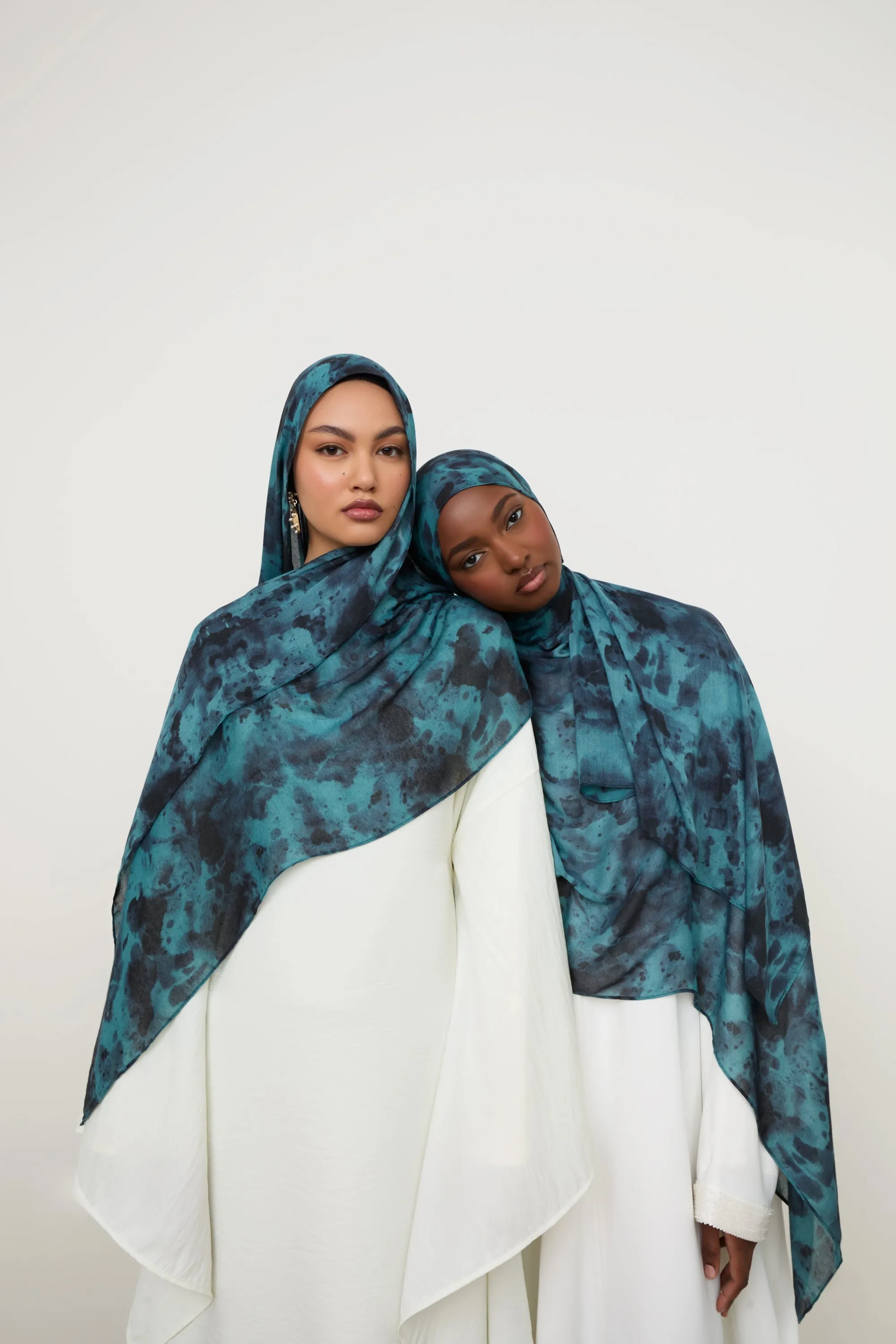 Printed Modal Hijab - Ocean Jade