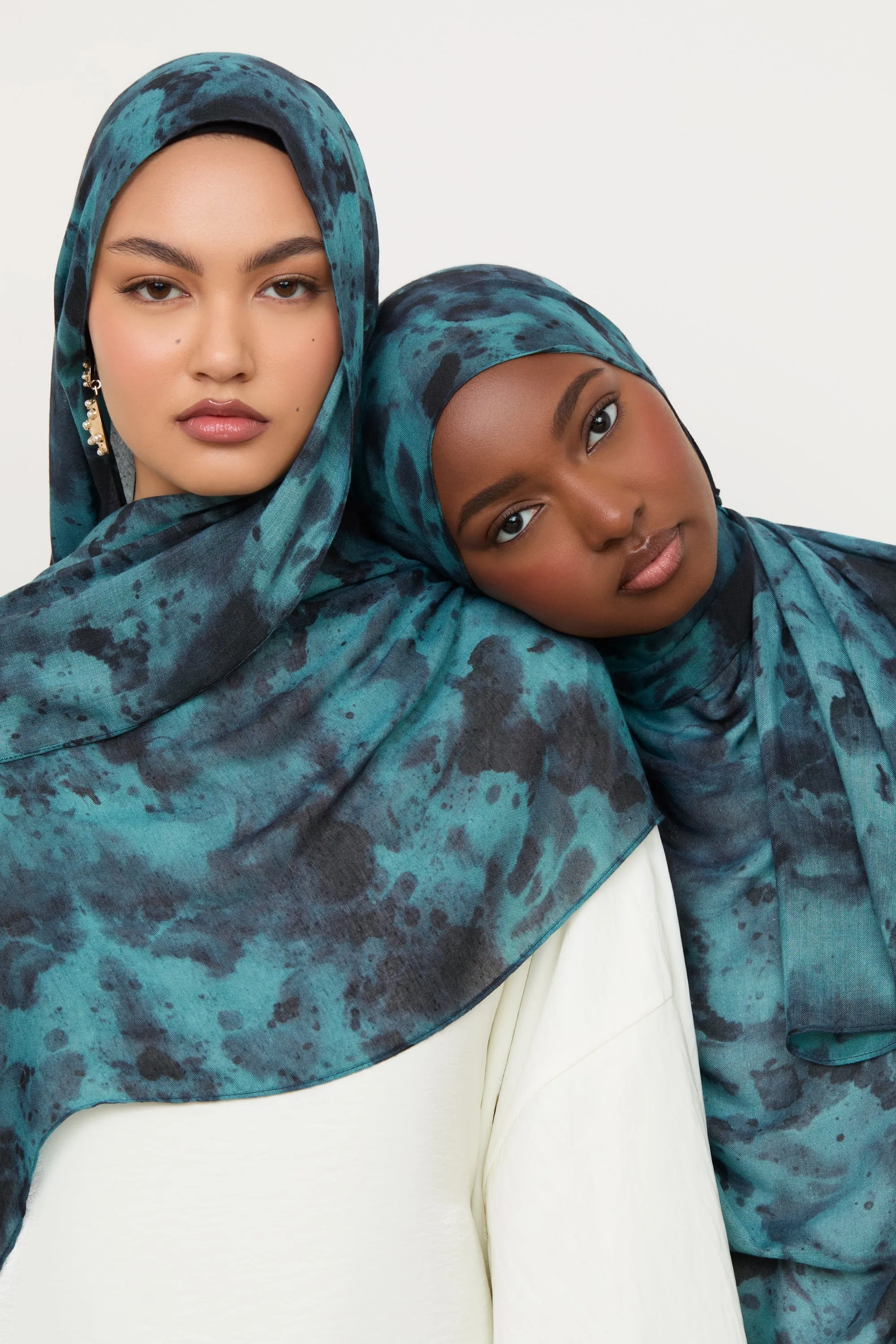 Printed Modal Hijab - Ocean Jade