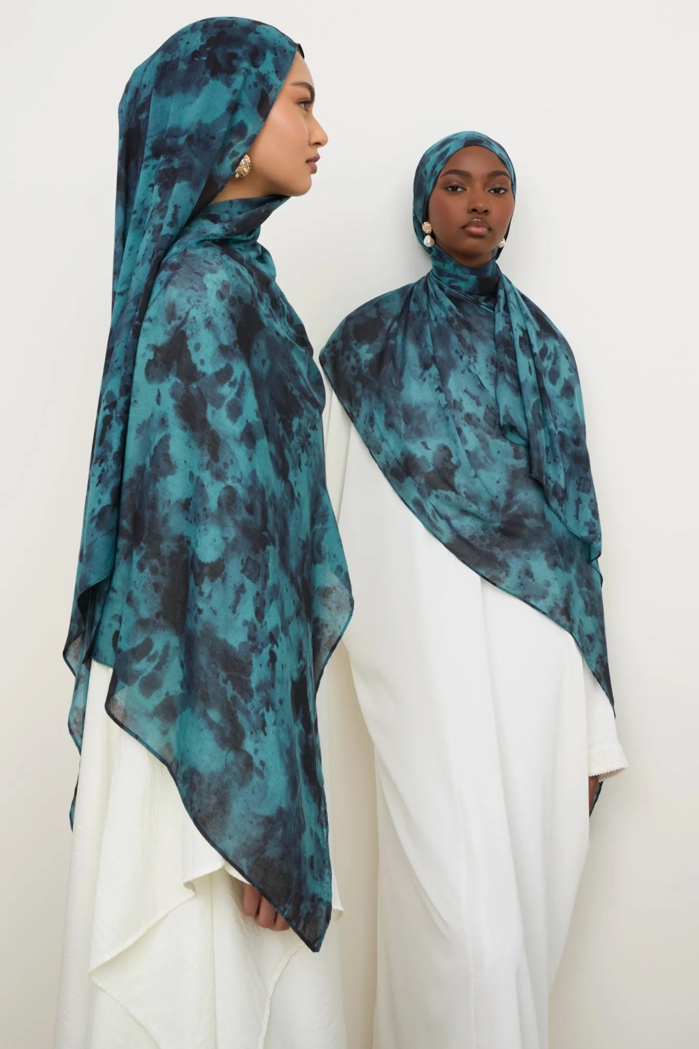 Printed Modal Hijab - Ocean Jade