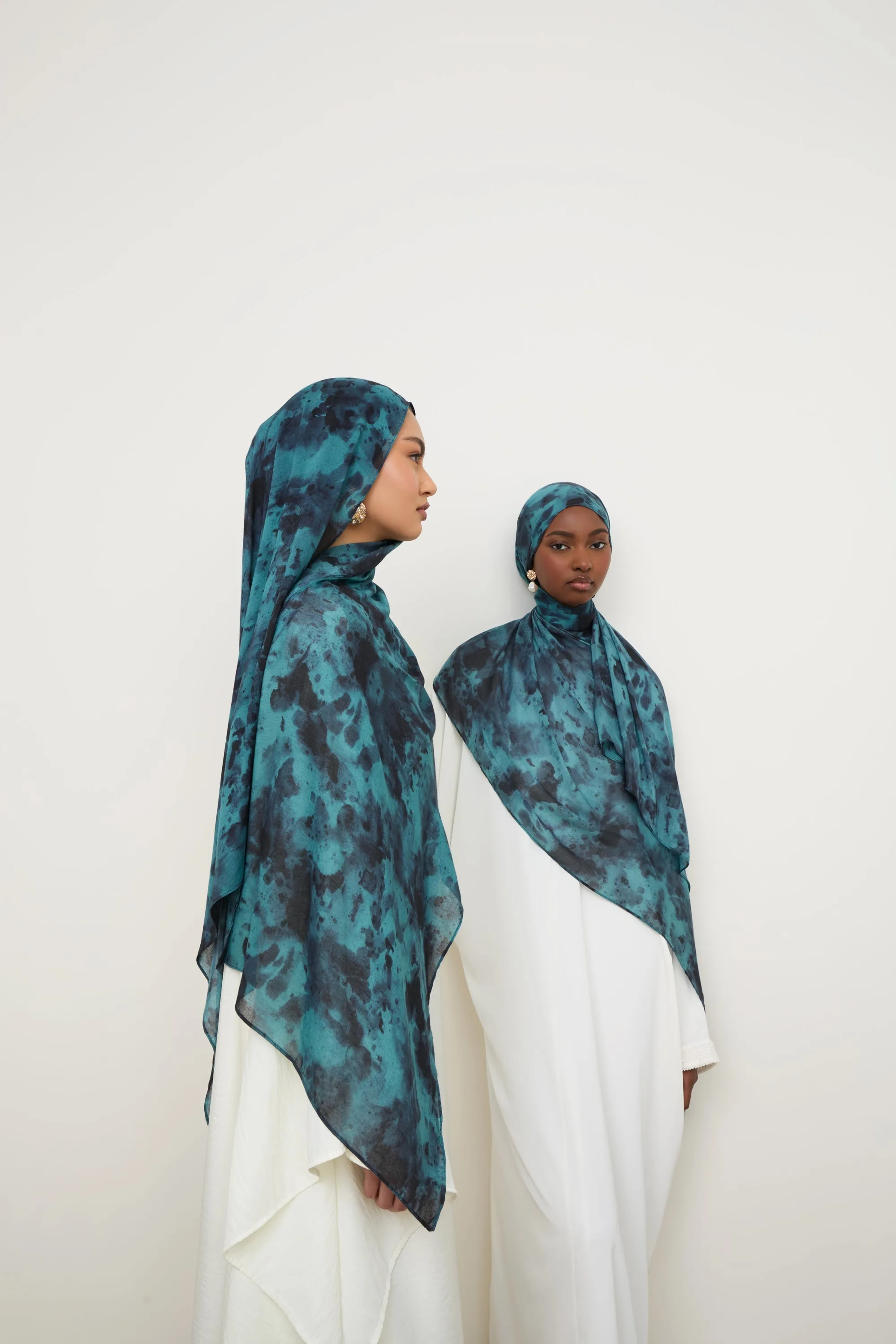 Printed Modal Hijab - Ocean Jade