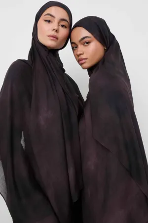 Printed Modal Hijab - Smoky Plum