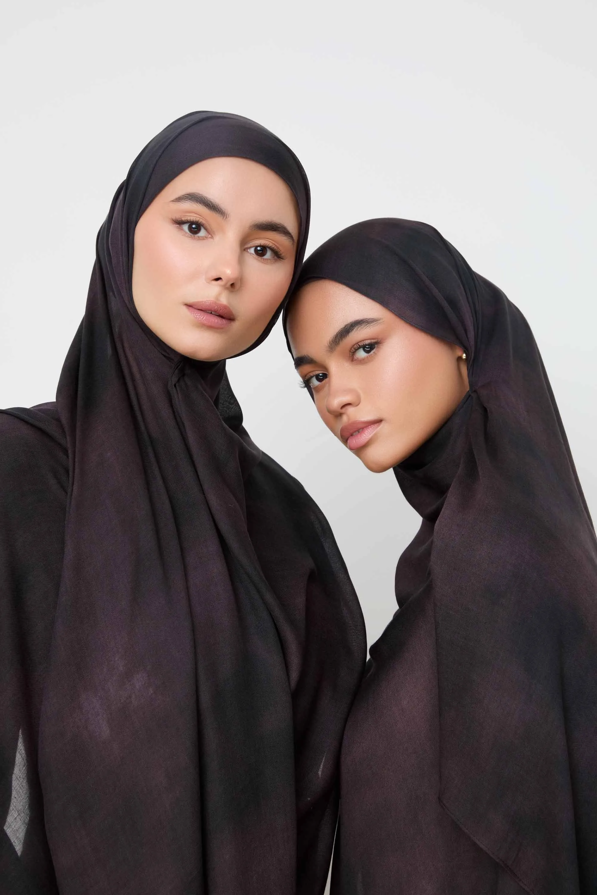 Printed Modal Hijab - Smoky Plum