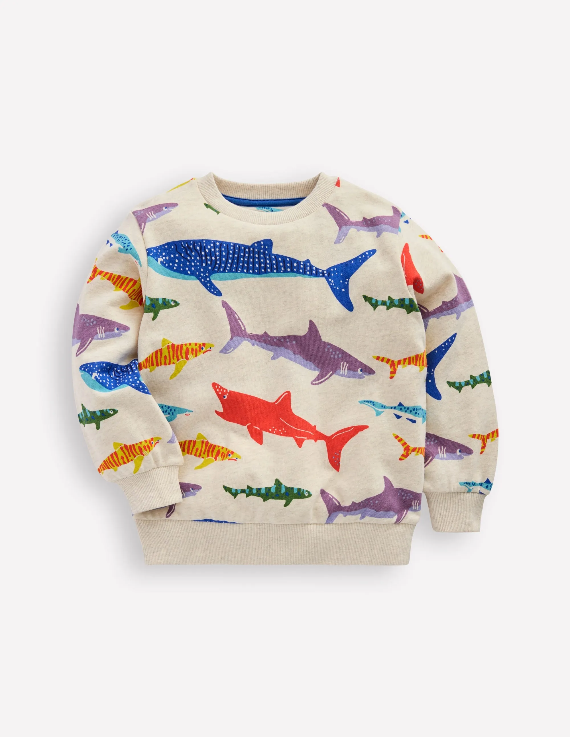 Printed Sweatshirt-Riso Shark