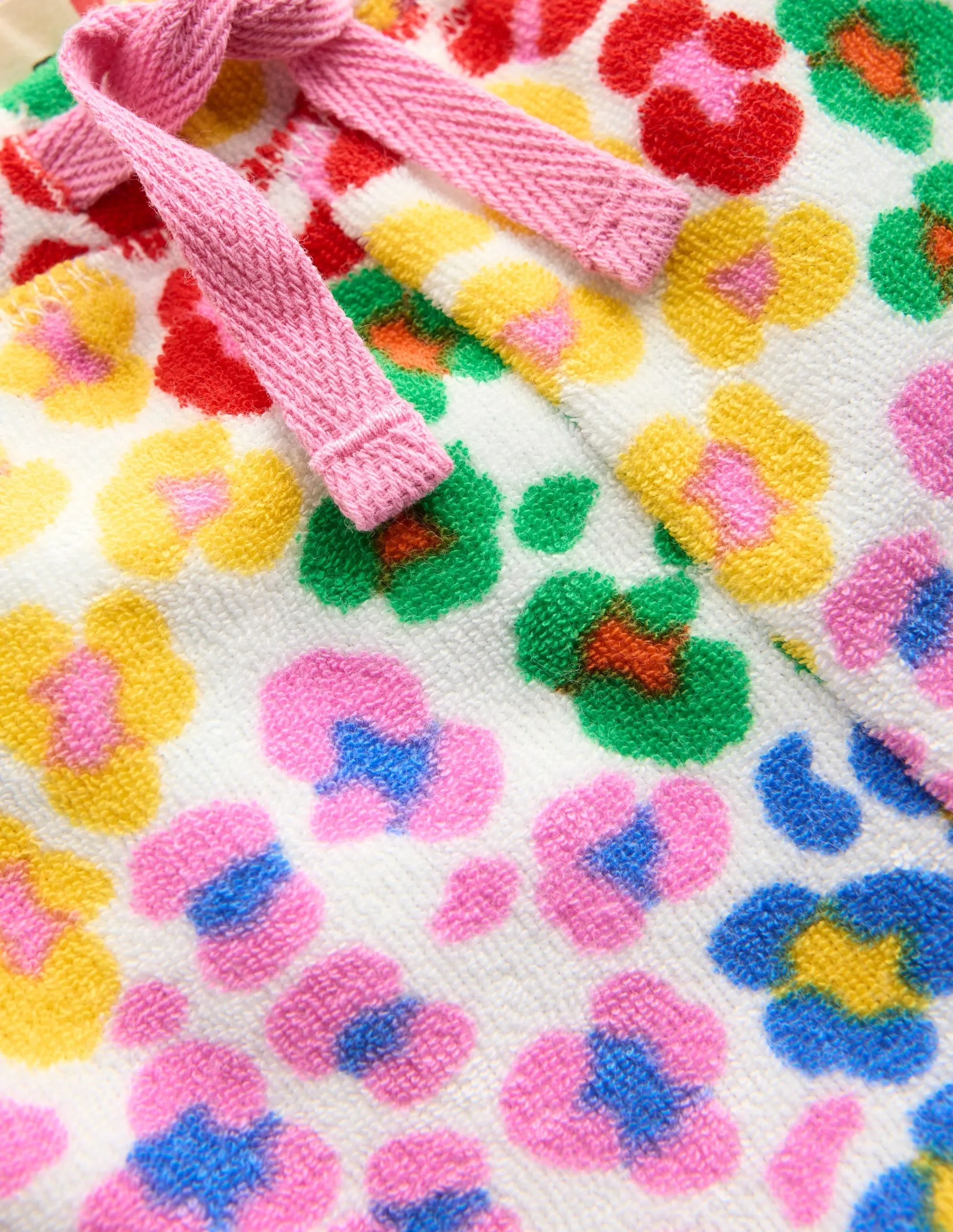 Printed Towelling Short-Multi Rainbow Leopard