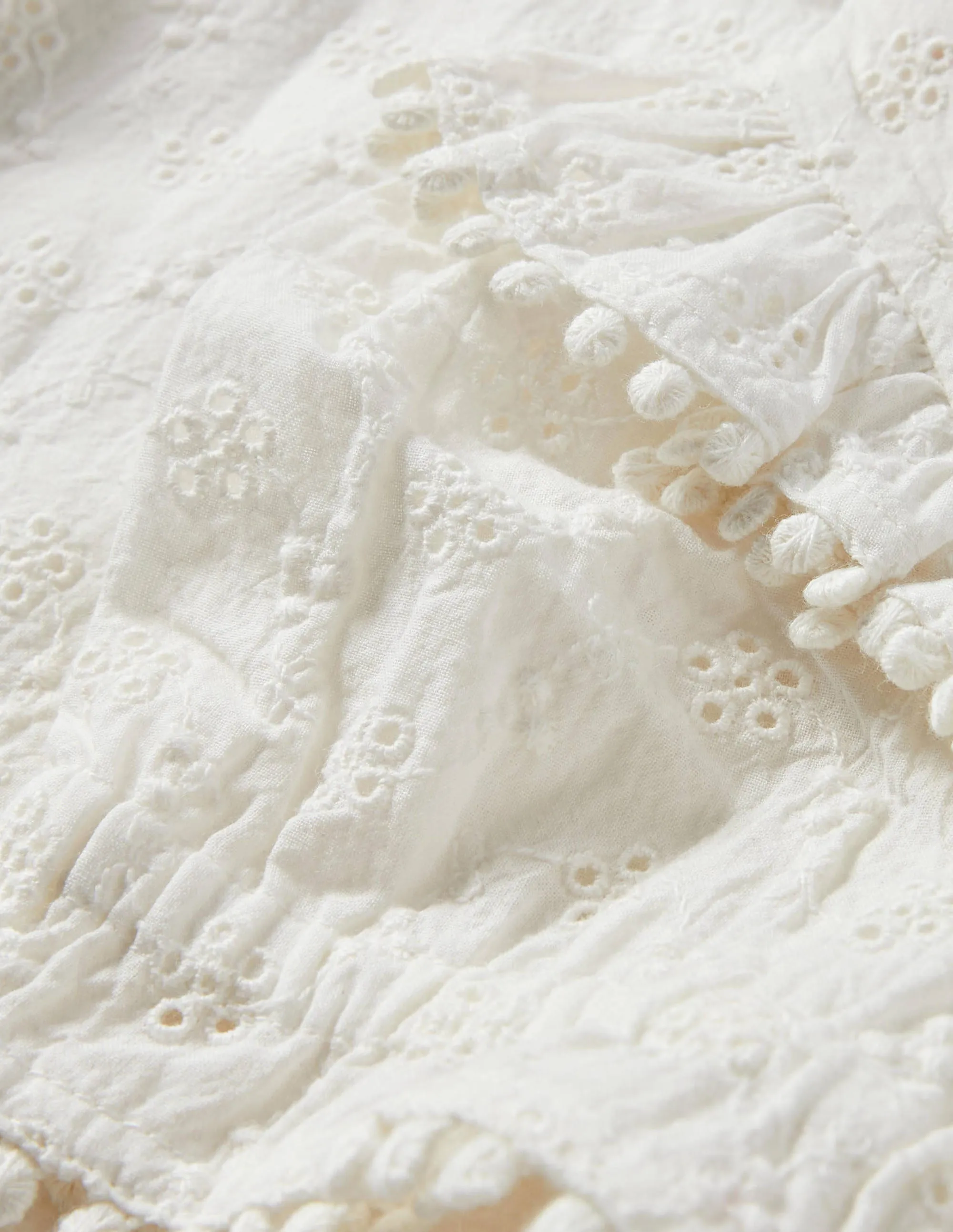 Printed Woven Blouse-Ivory