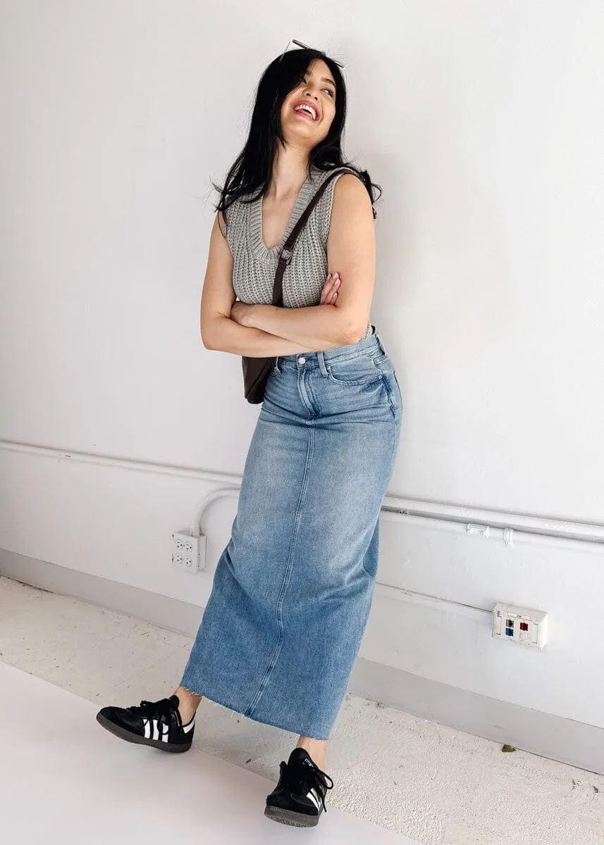 Raye Denim Maxi Skirt - High Noon