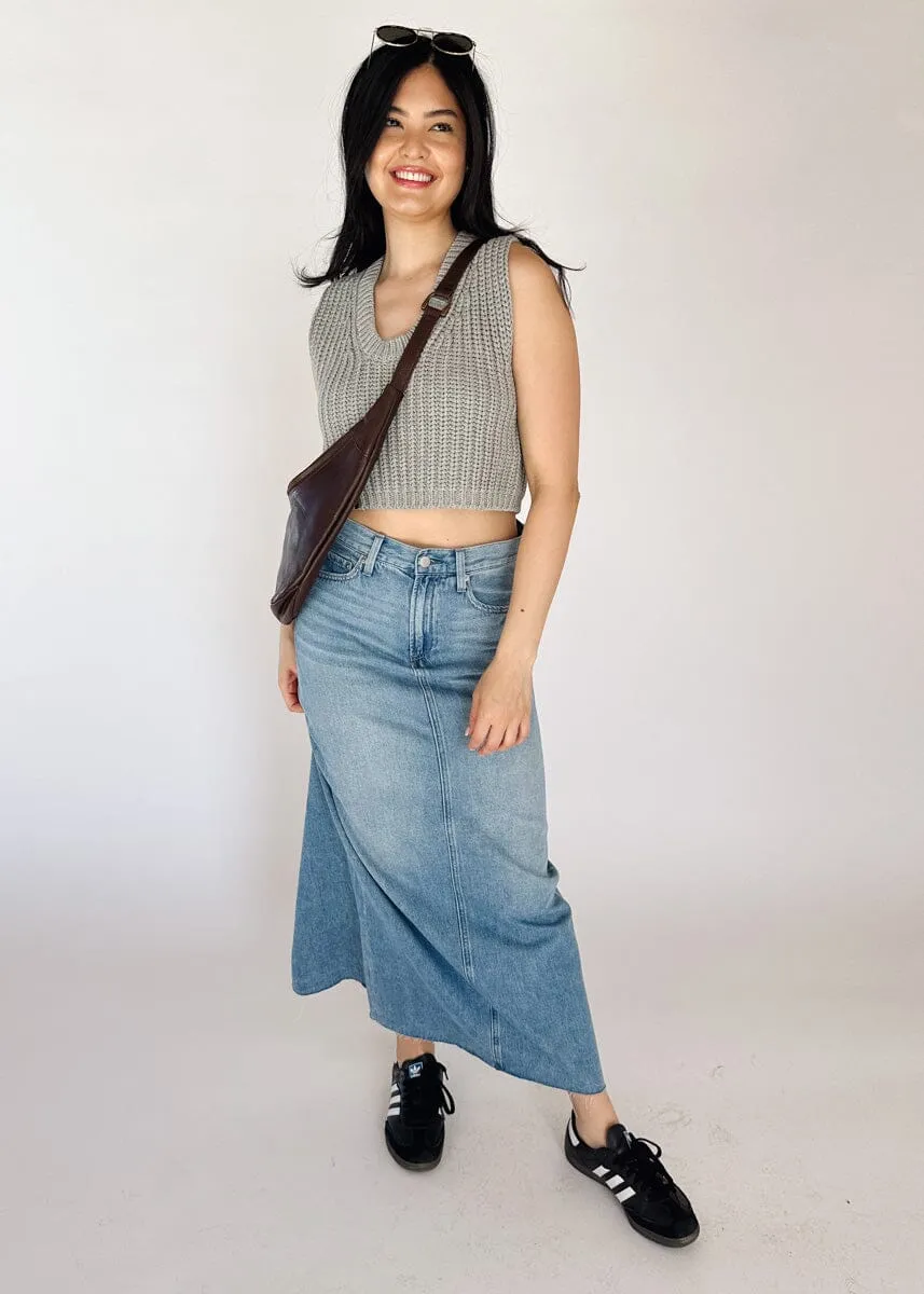 Raye Denim Maxi Skirt - High Noon