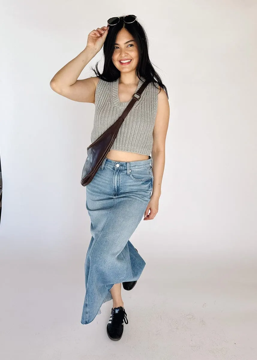 Raye Denim Maxi Skirt - High Noon