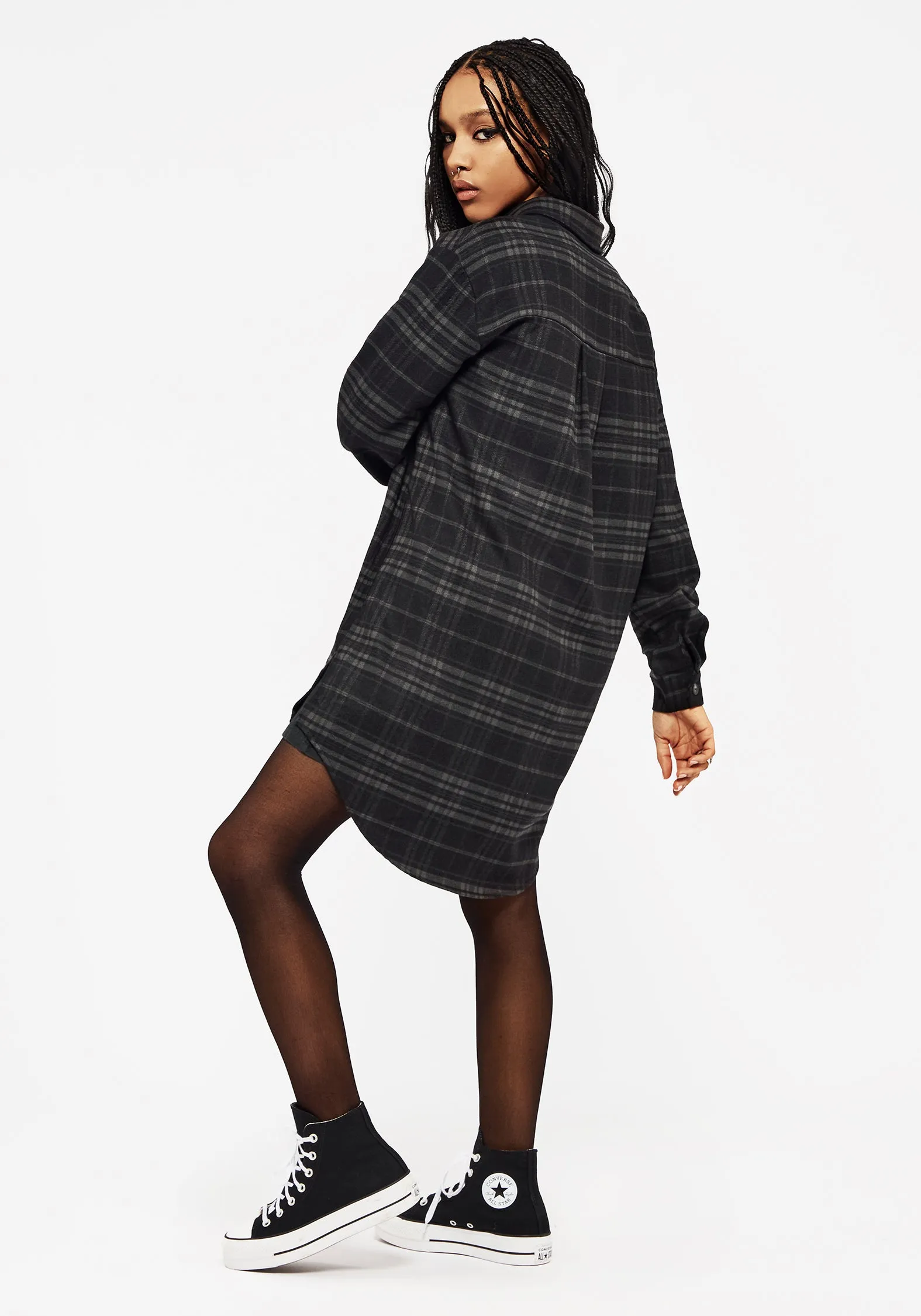 Reckless Check Longline Shirt