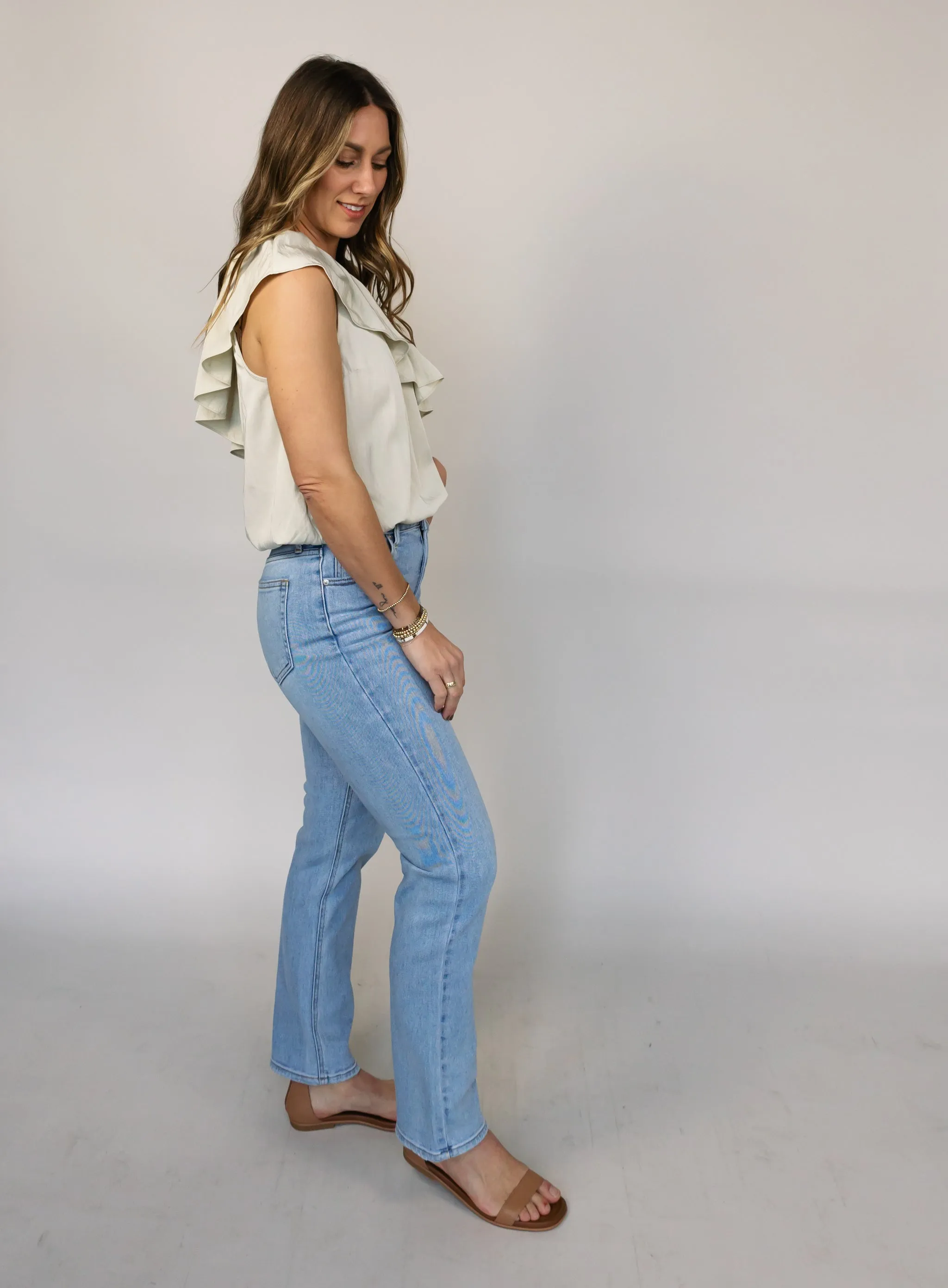 River Straight Leg Light Wash Denim - Final Sale