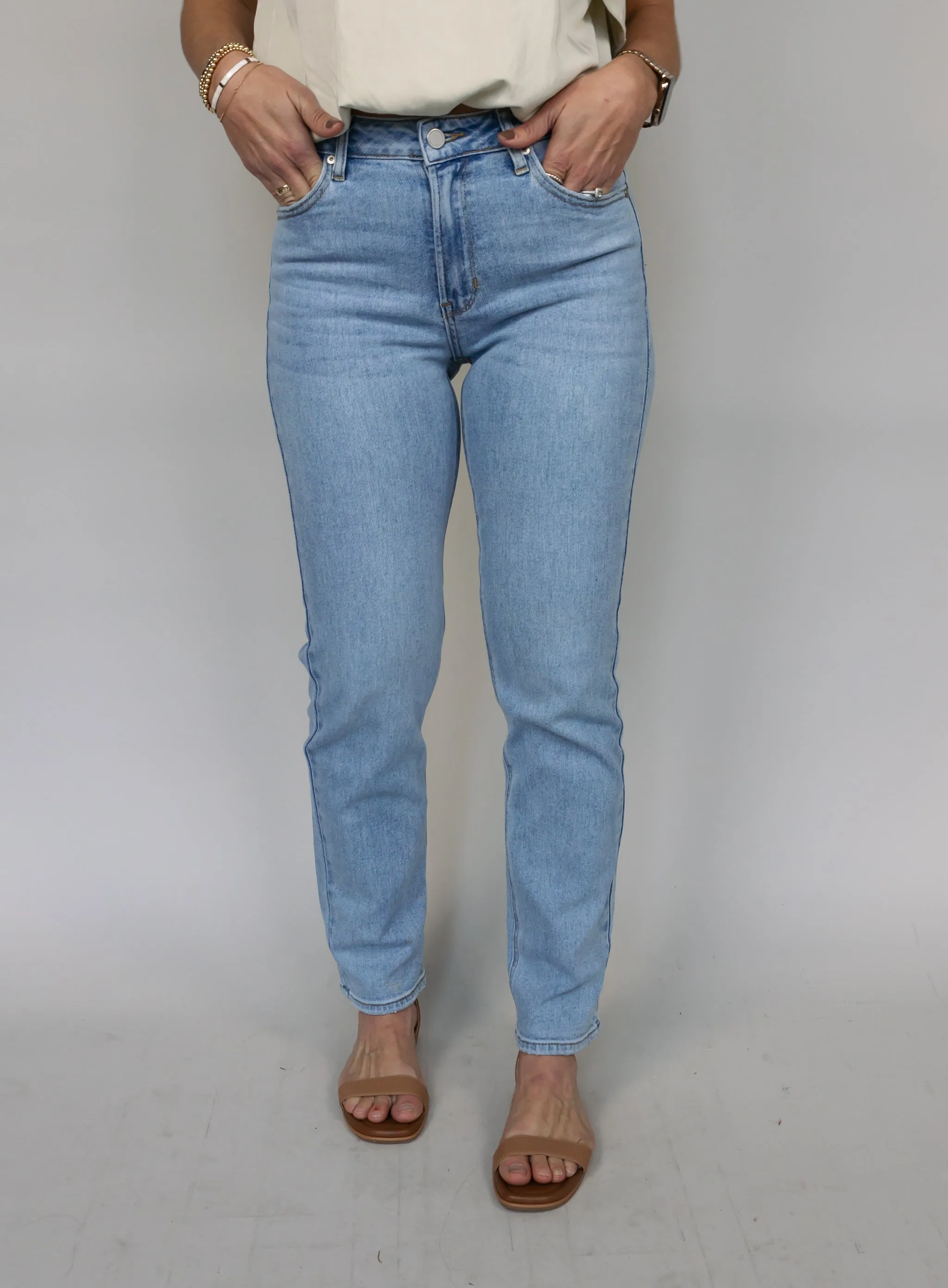 River Straight Leg Light Wash Denim - Final Sale