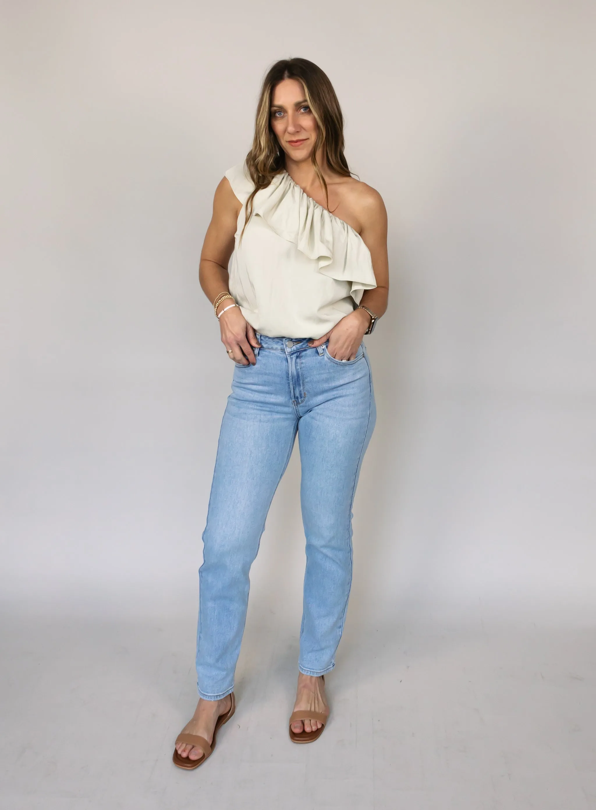 River Straight Leg Light Wash Denim - Final Sale