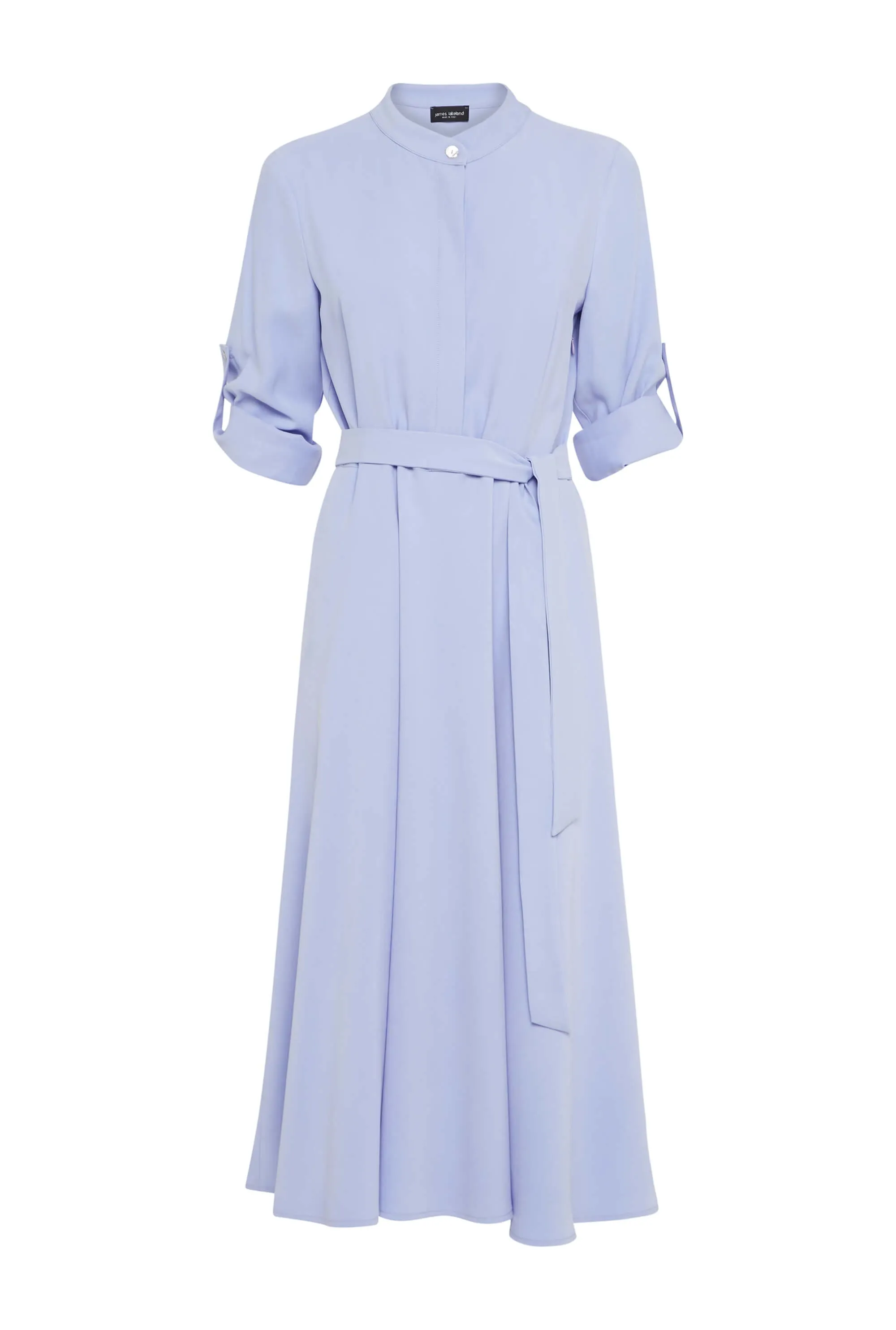 Roll Sleeve Midi Dress Lilac