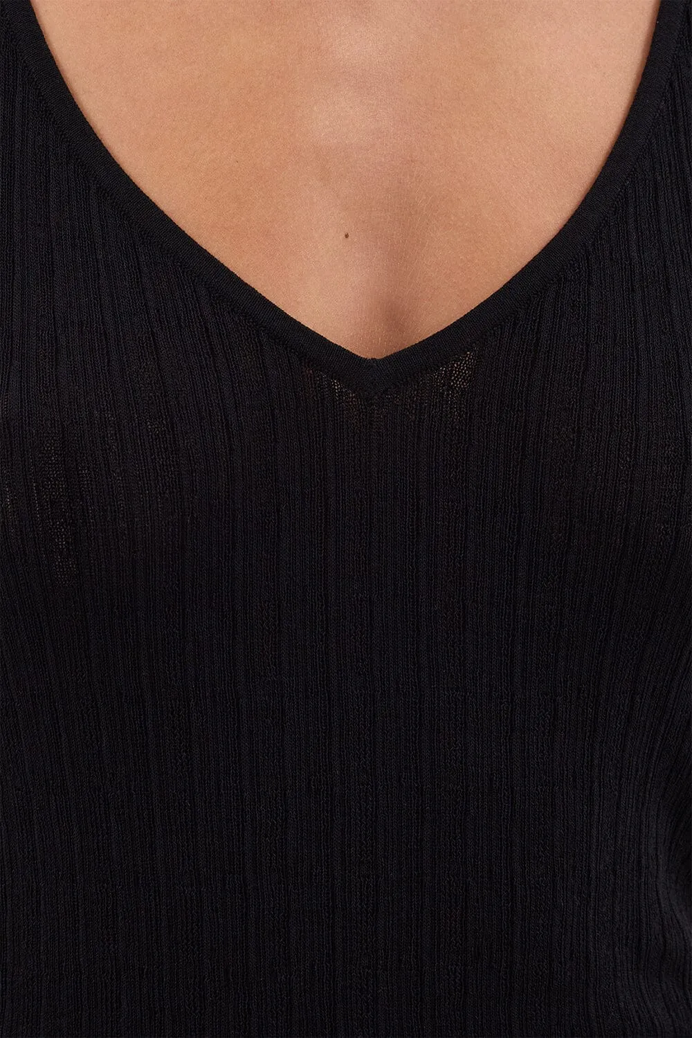 RUE  BLACK KNIT TANK