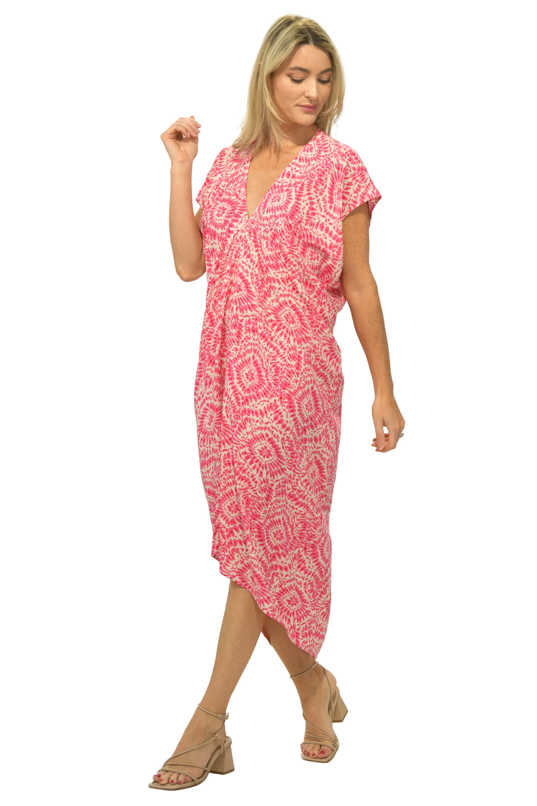 Santorini Kaftan / Cherry Fuchsia