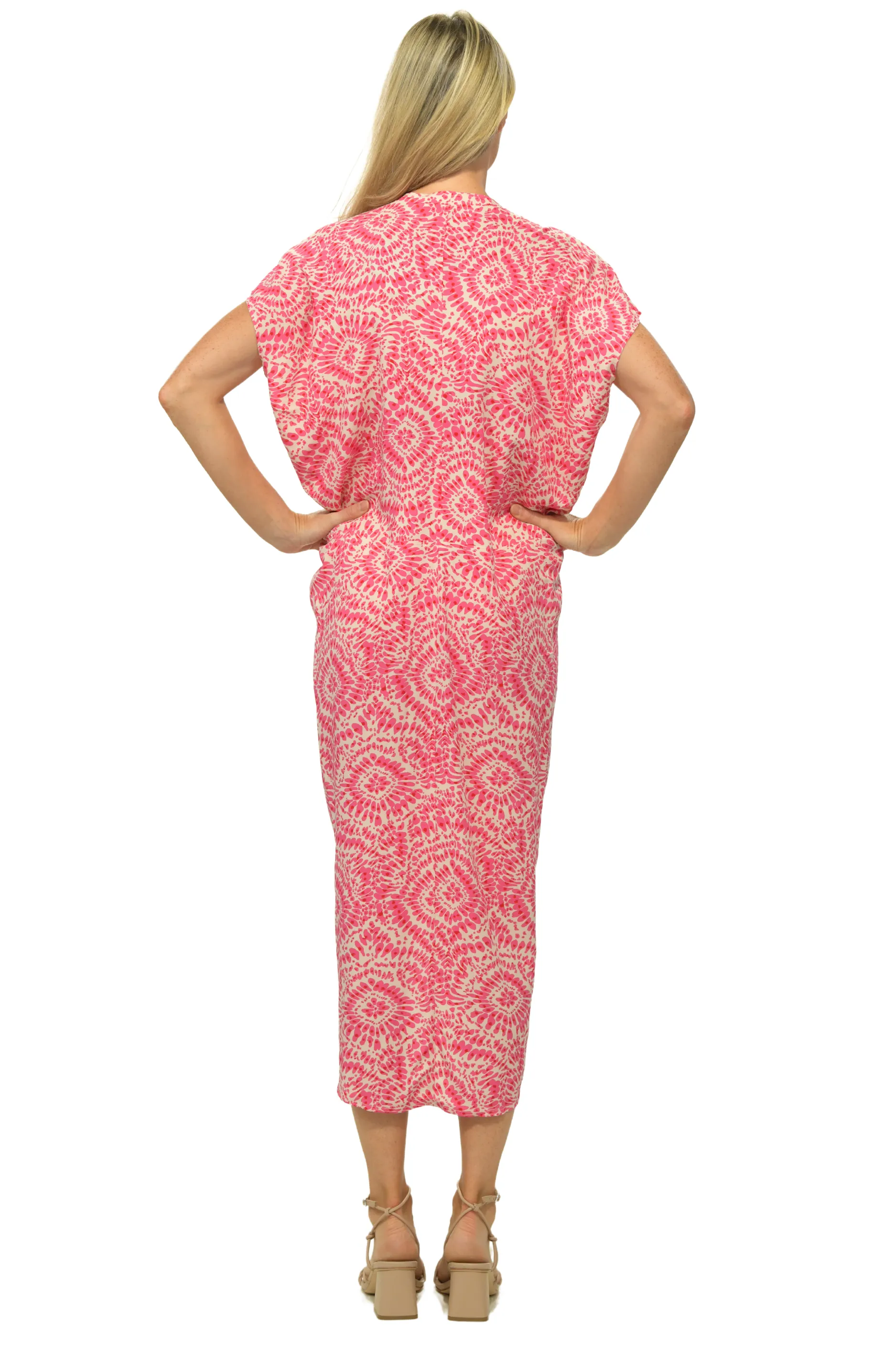 Santorini Kaftan / Cherry Fuchsia