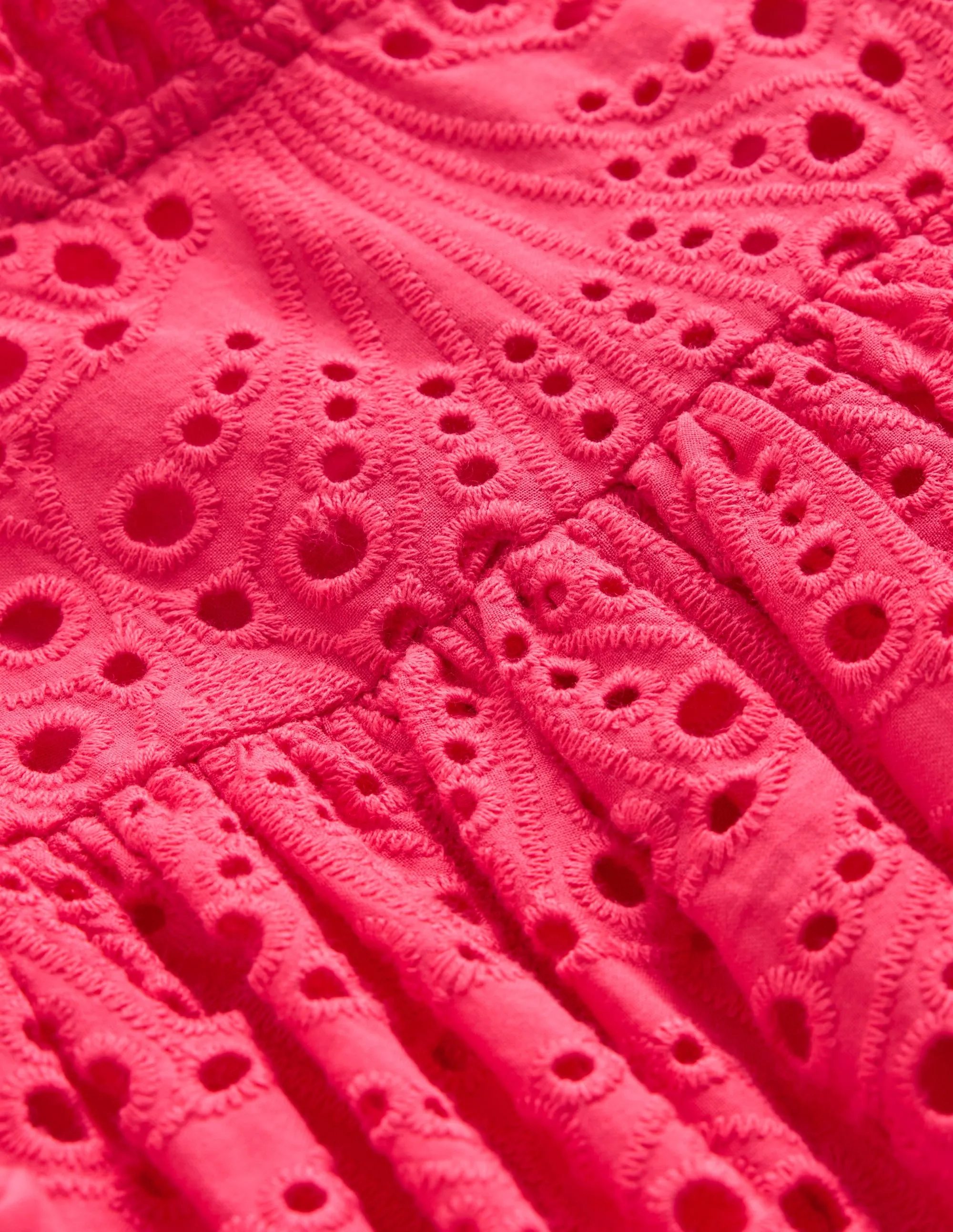 Scallop Broderie Dress-Camelia Pink