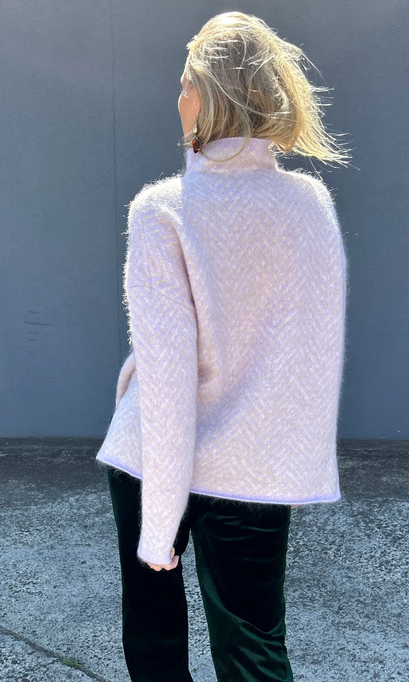 Second Female Lilac Herringbone Knit