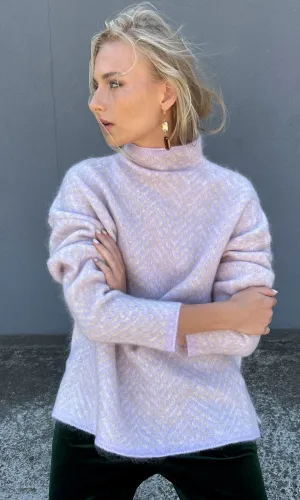 Second Female Lilac Herringbone Knit