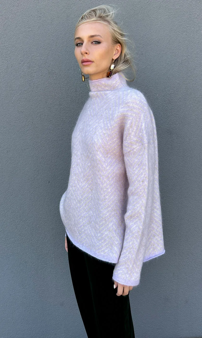 Second Female Lilac Herringbone Knit