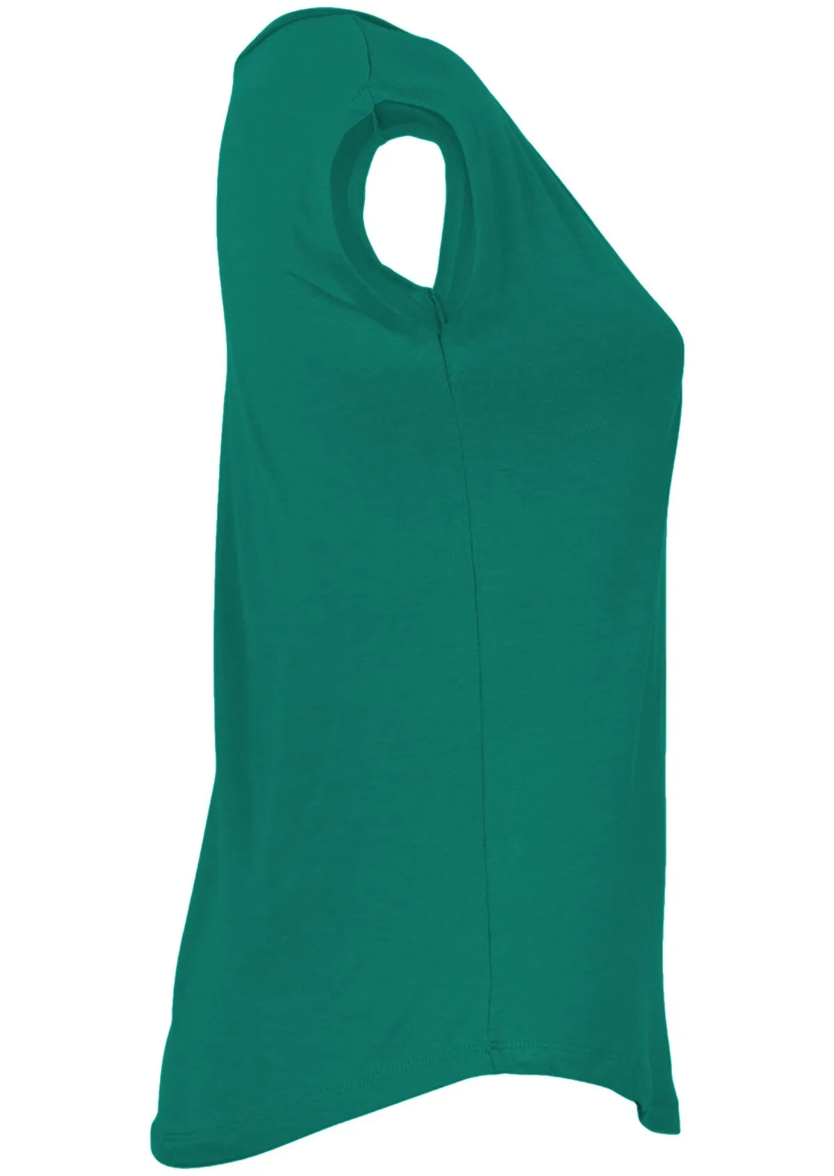 Simple Top V-neck Jade Green