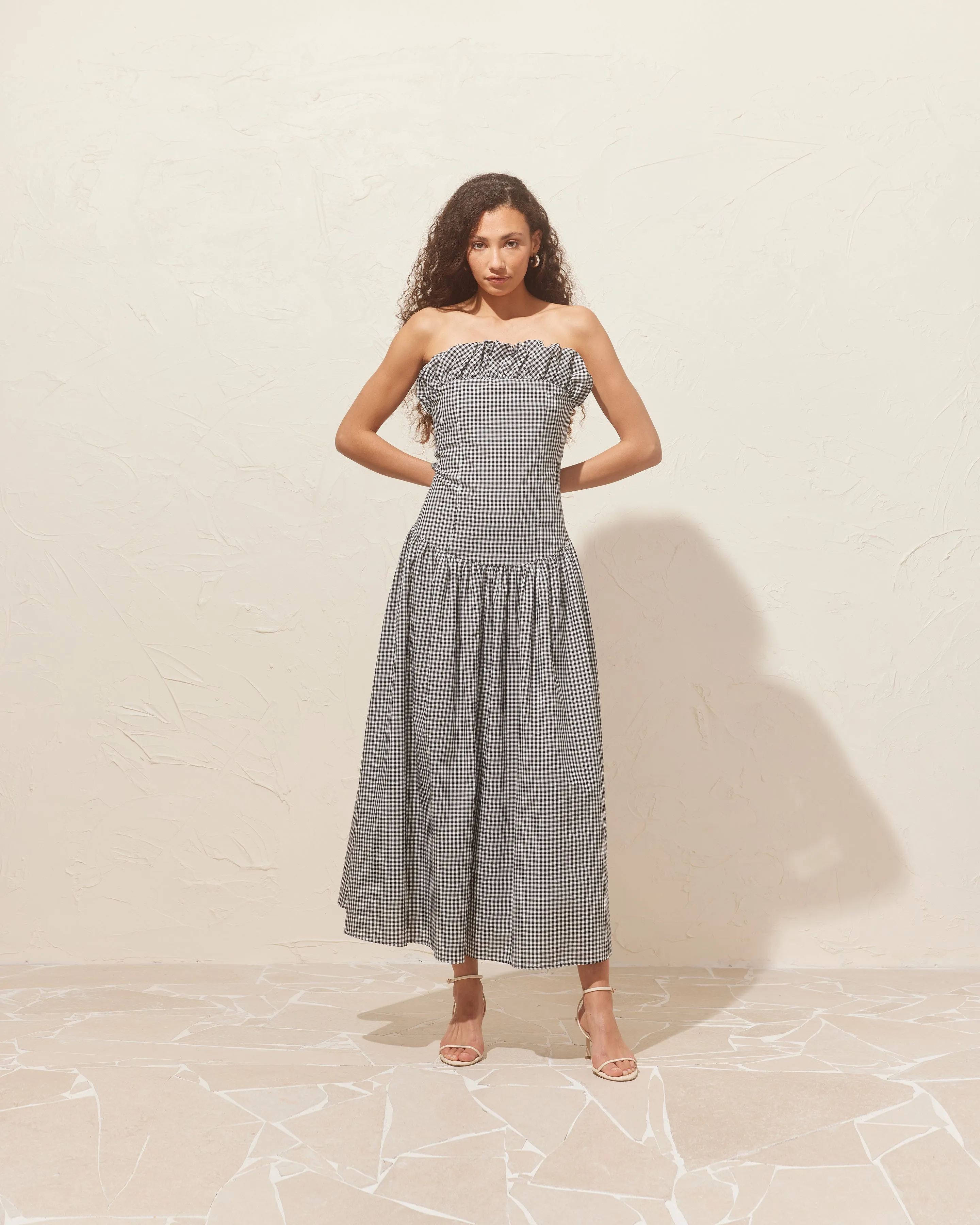 SORBET DRESS BLACK GINGHAM