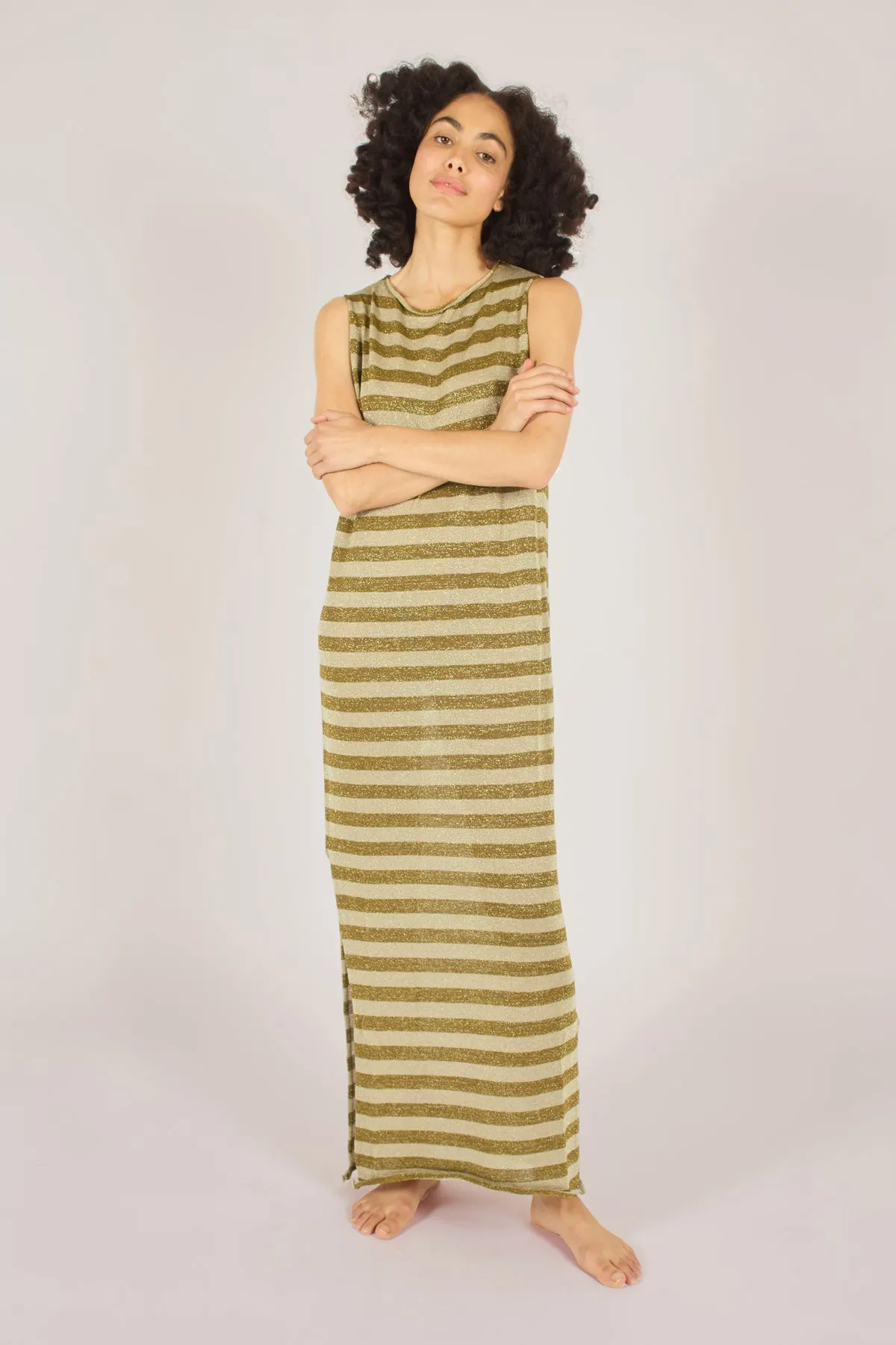 Summer Madness Tarnish Stripe Dress